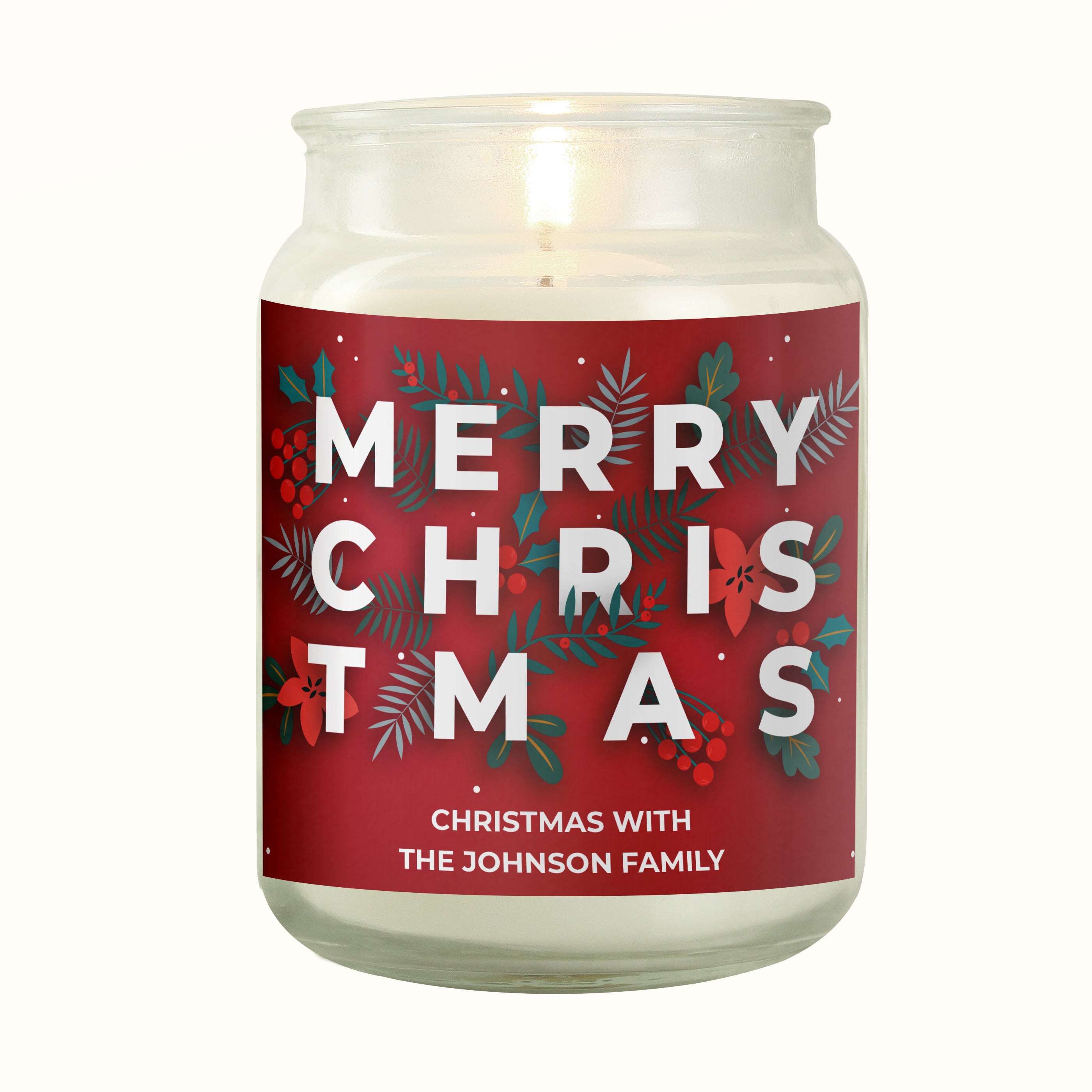 Personalised Christmas Large Scented Jar Candle - gift & personalise