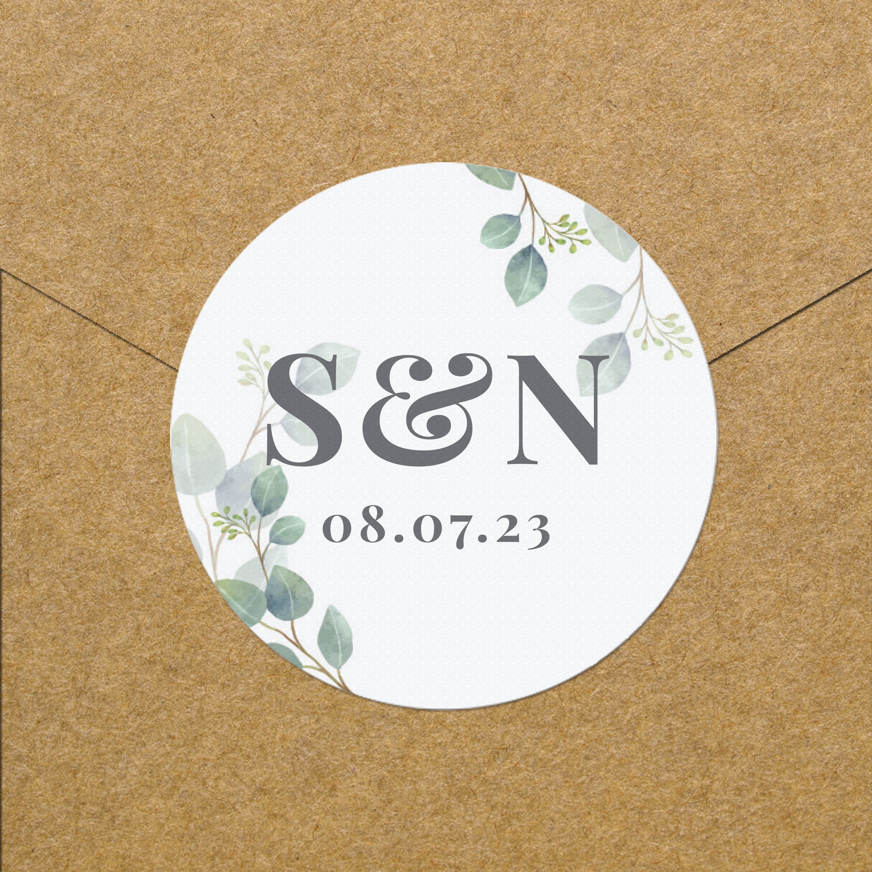 Personalised Botanical Initial Sticker Set - gift & personalise