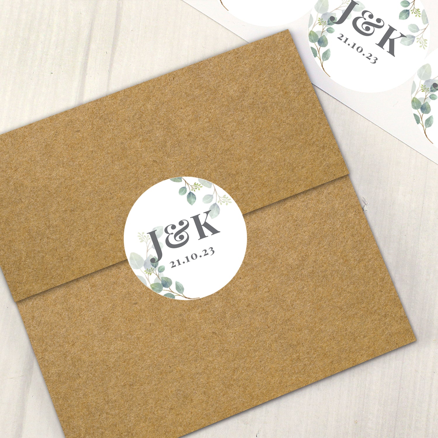 Personalised Botanical Initial Sticker Set - gift & personalise