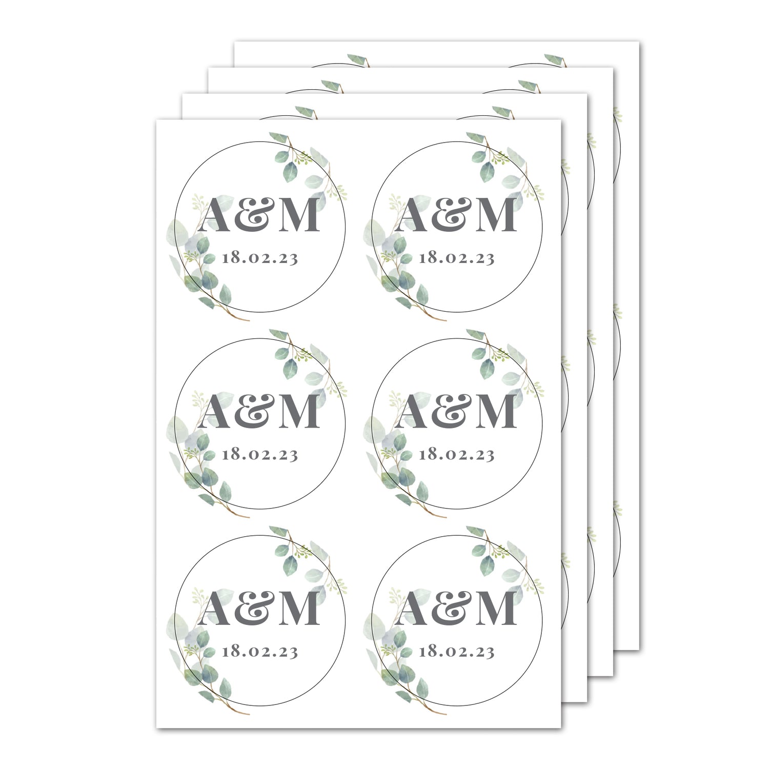 Personalised Botanical Initial Sticker Set - gift & personalise