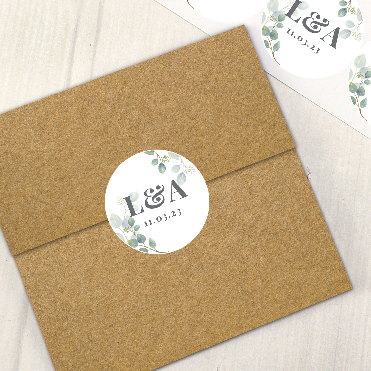 Personalised Botanical Initial Sticker Set - gift & personalise