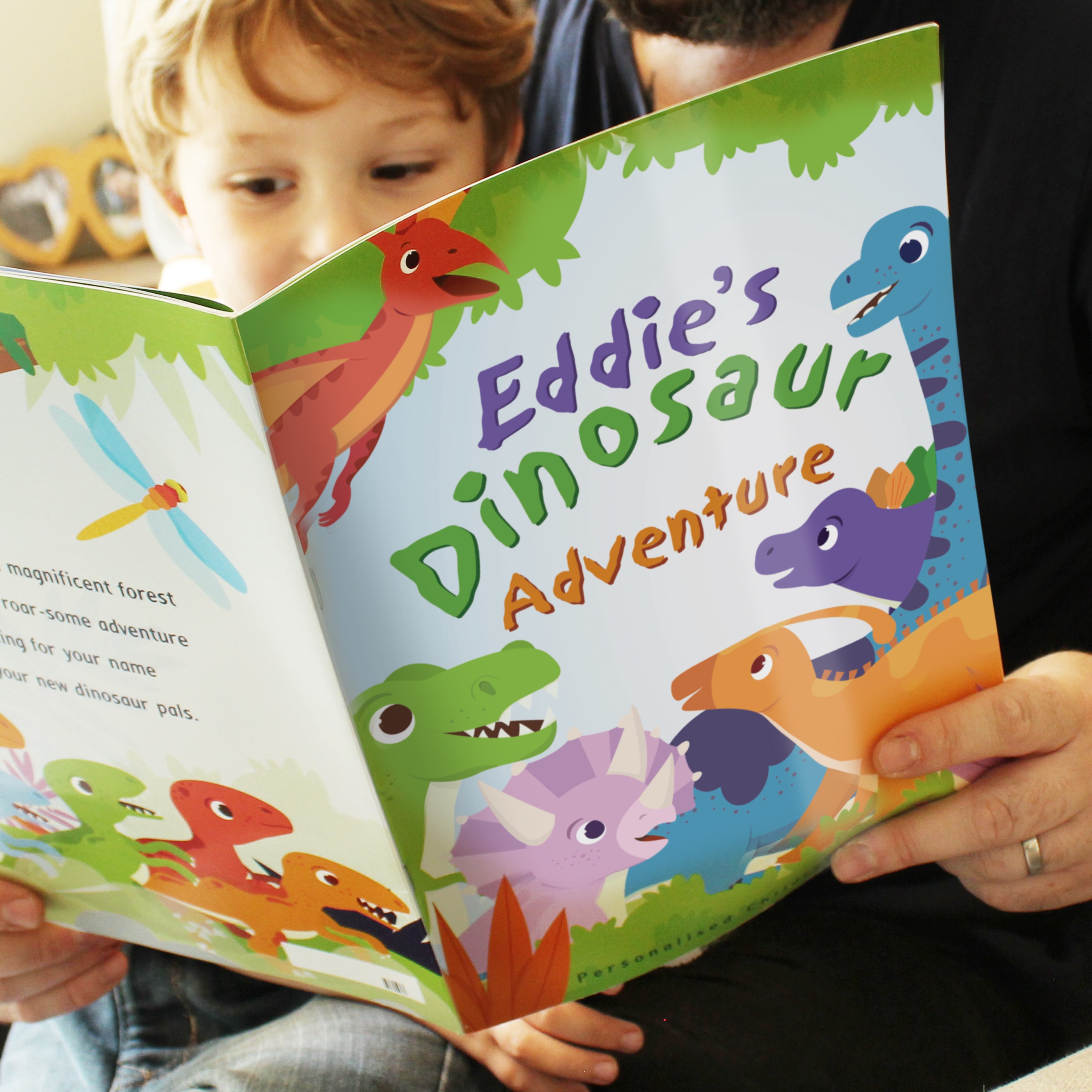 Personalised Dinosaur Adventure Story Book - gift & personalise