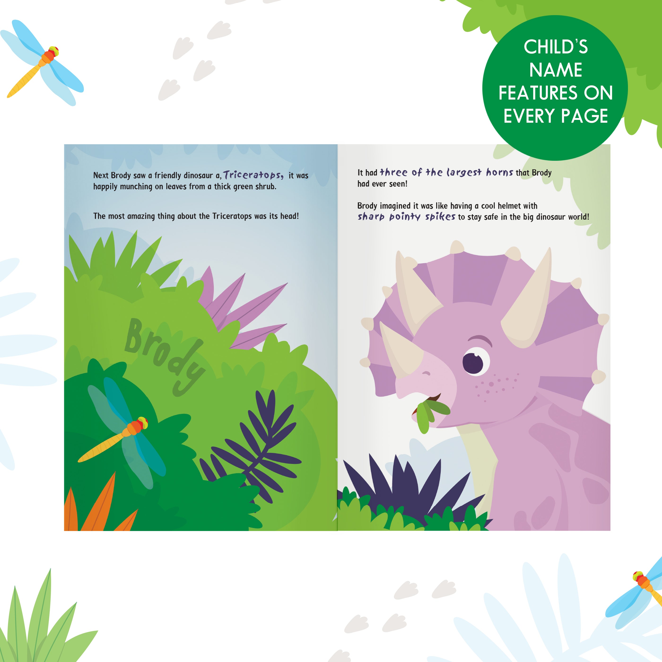 Personalised Dinosaur Adventure Story Book - gift & personalise