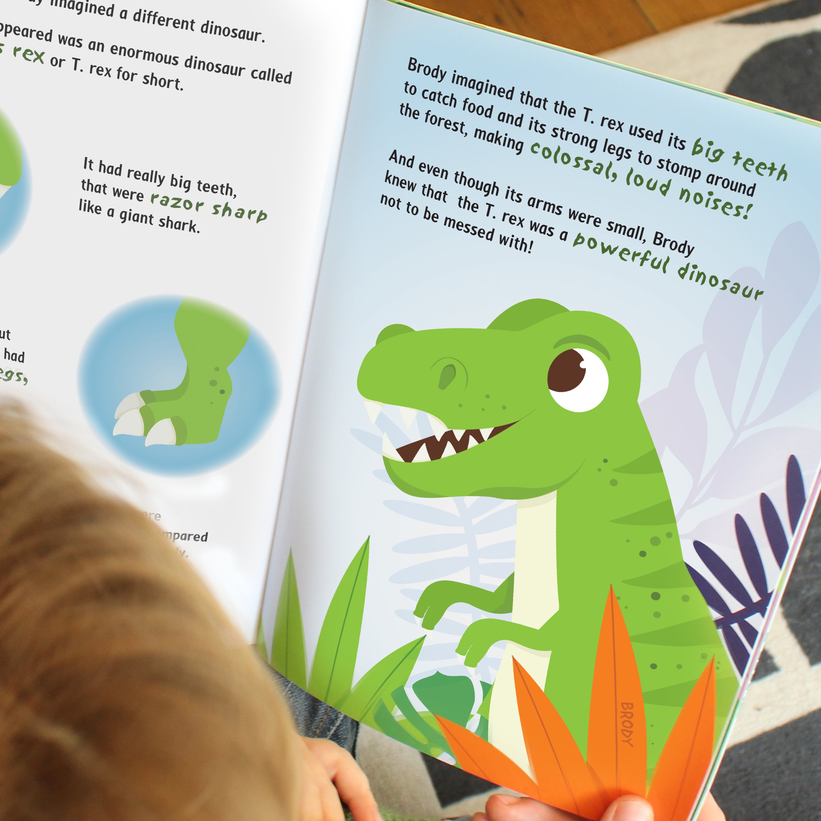 Personalised Dinosaur Adventure Story Book - gift & personalise