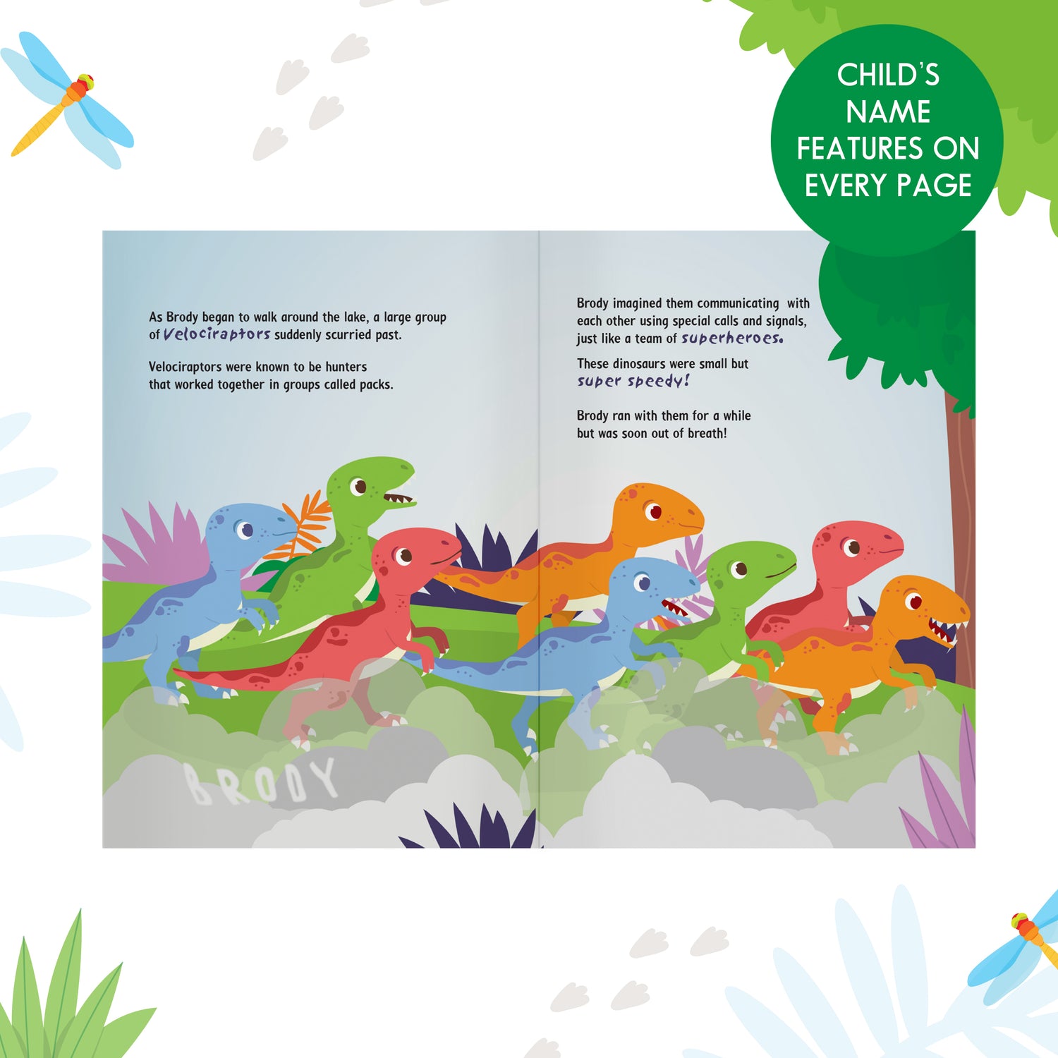 Personalised Dinosaur Adventure Story Book - gift & personalise