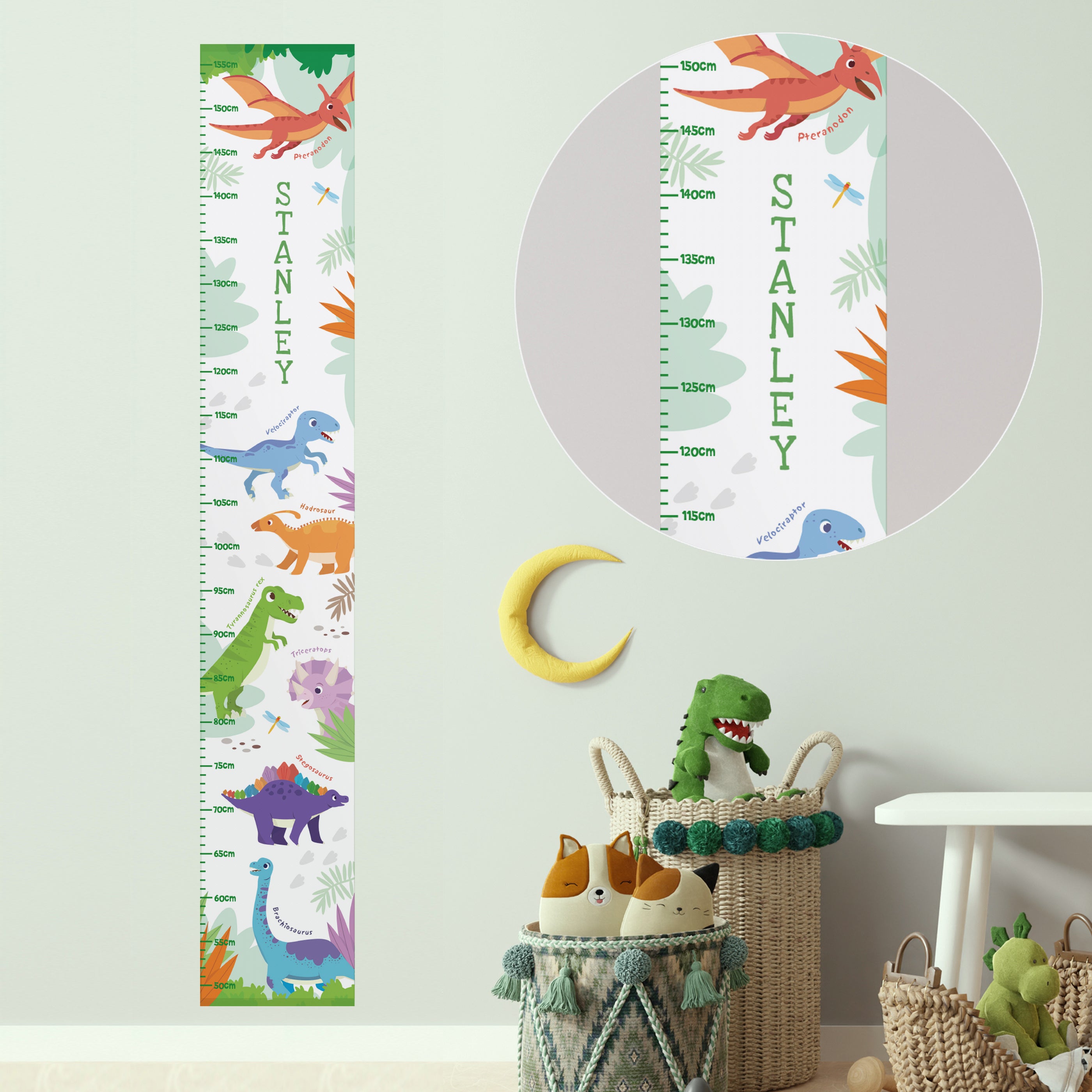 Personalised Dinosaur Height Chart - gift & personalise