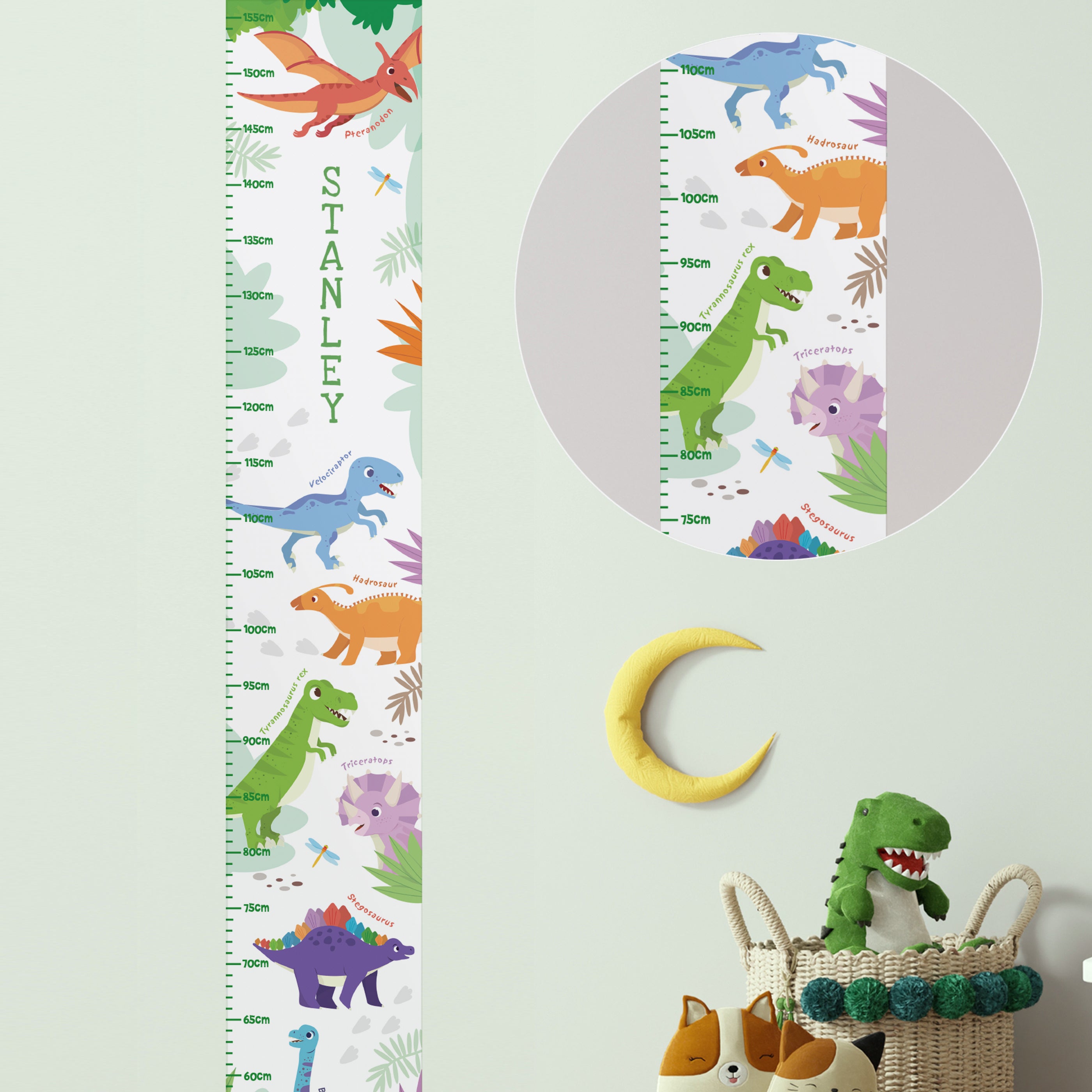 Personalised Dinosaur Height Chart - gift & personalise