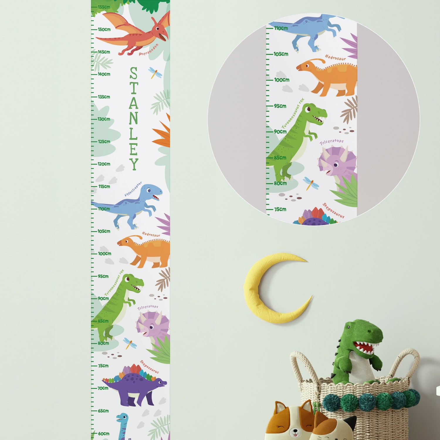 Personalised Dinosaur Height Chart - gift & personalise