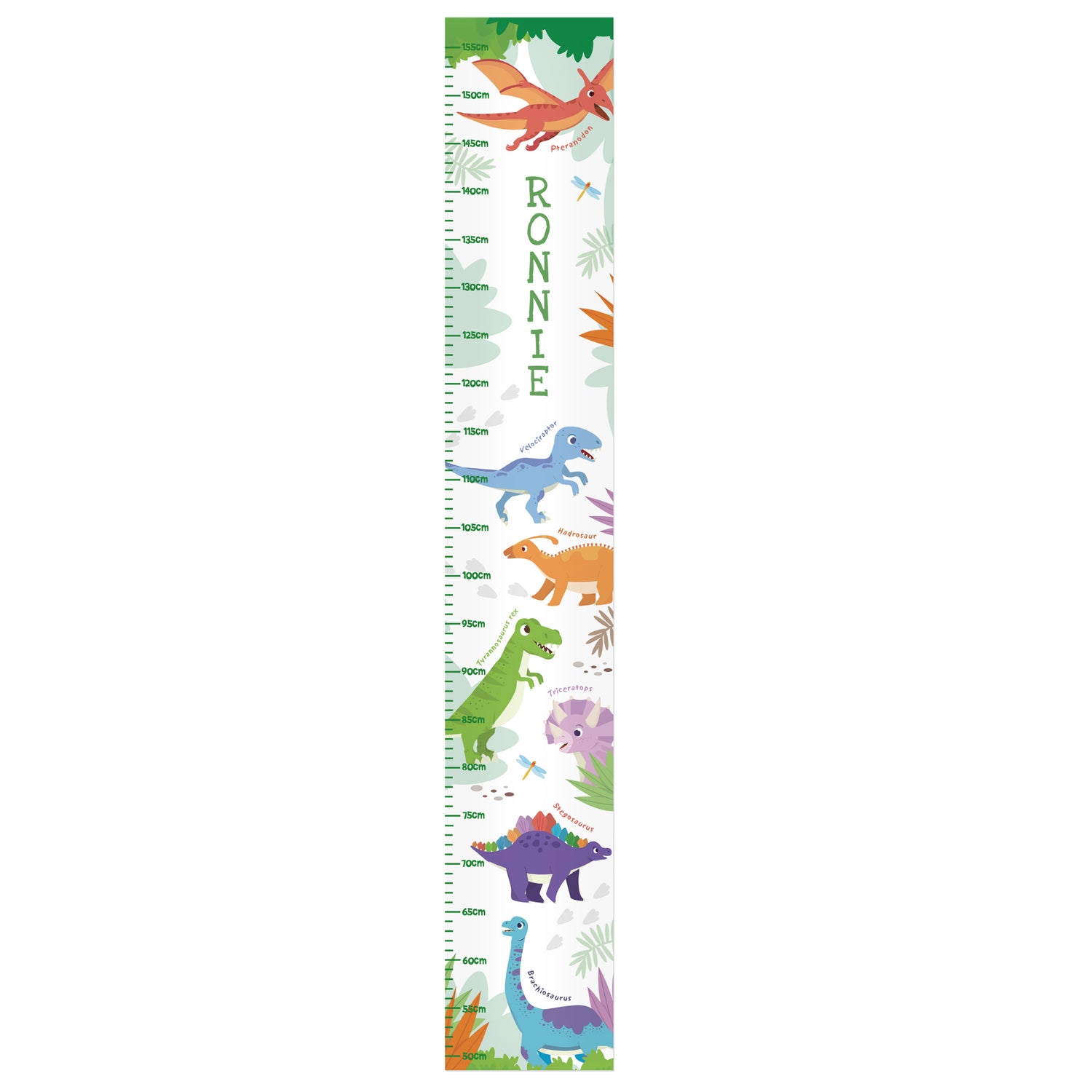 Personalised Dinosaur Height Chart - gift & personalise