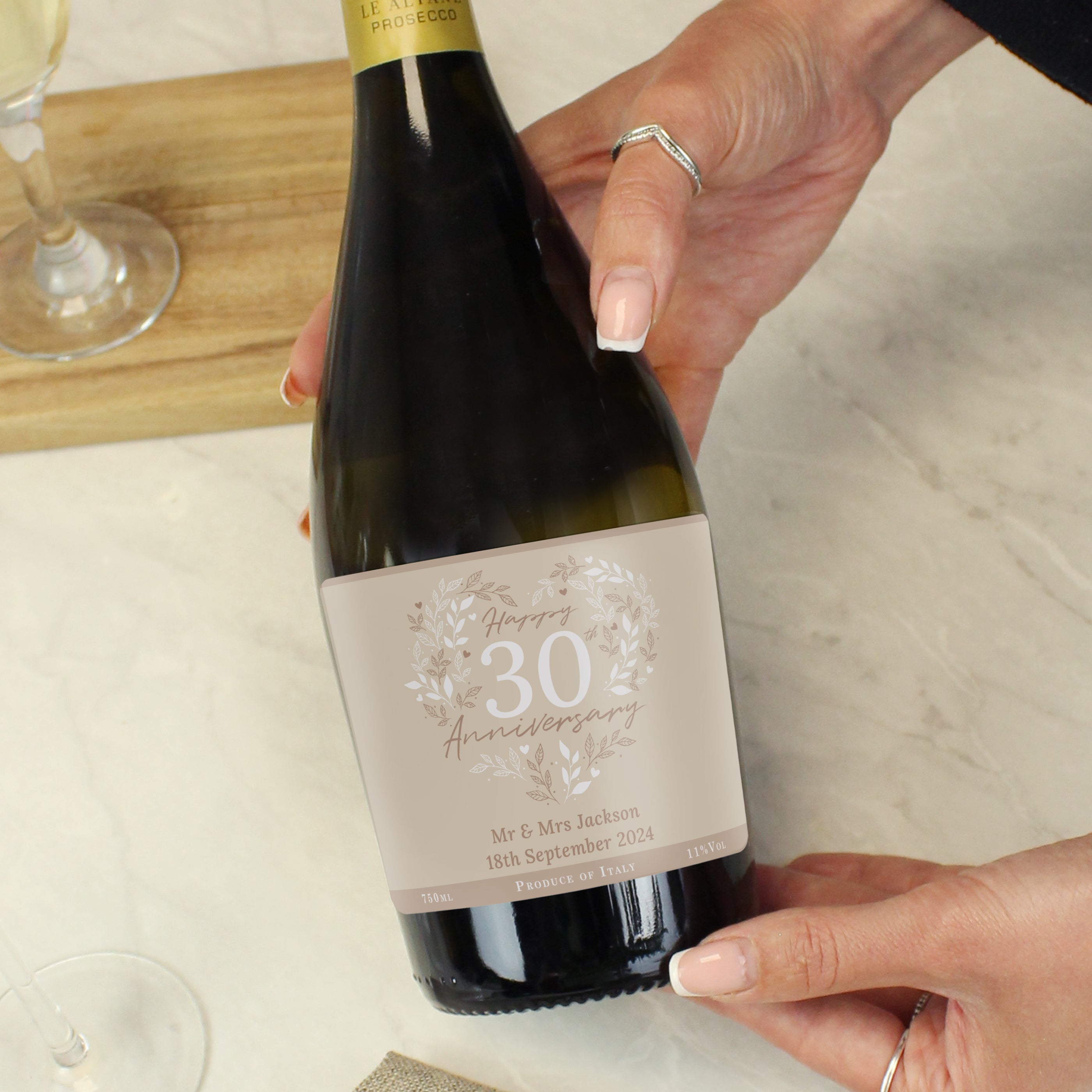 Personalised 30th Pearl Wedding Anniversary Prosecco - gift & personalise