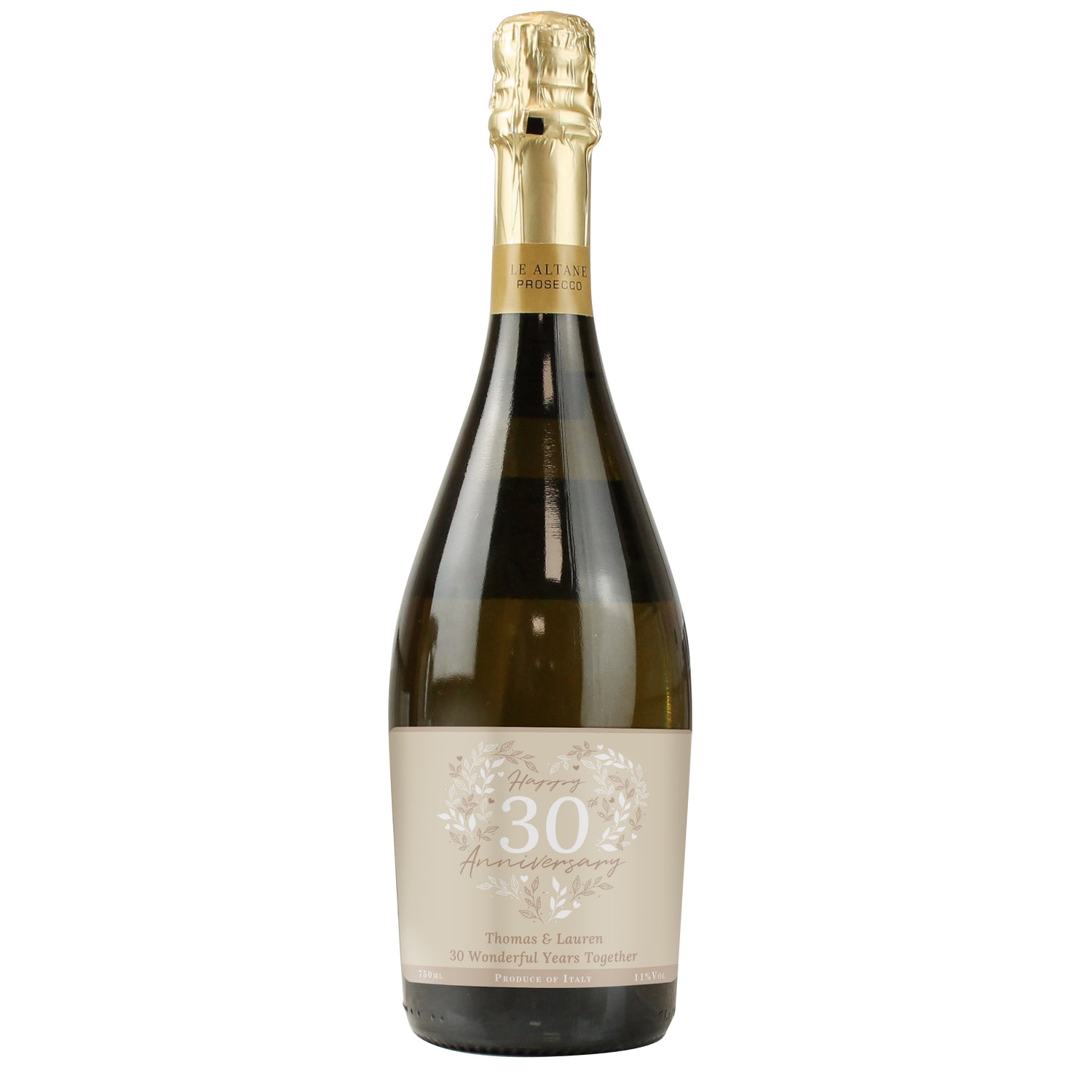 Personalised 30th Pearl Wedding Anniversary Prosecco - gift & personalise
