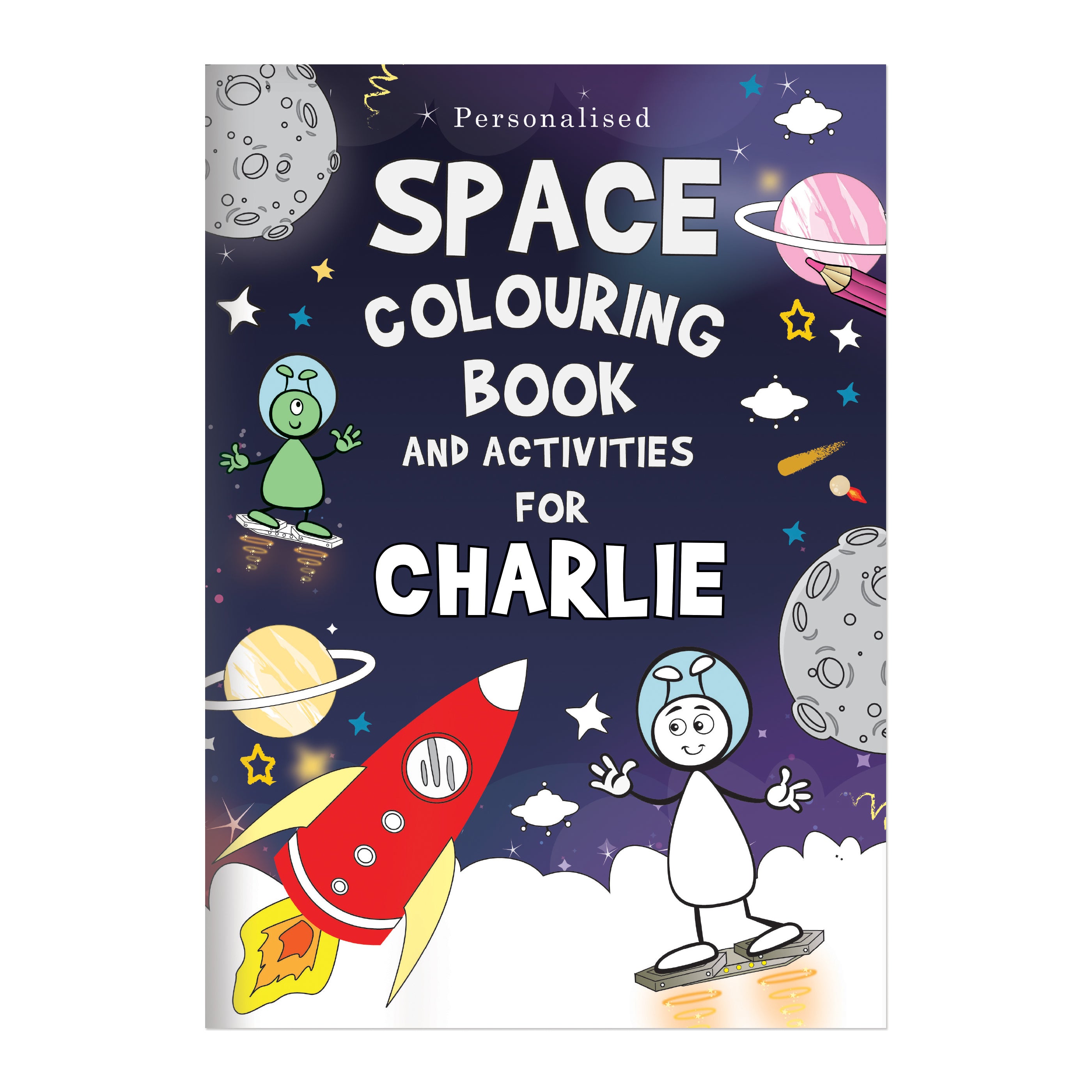 Personalised Space Colouring Book - gift & personalise