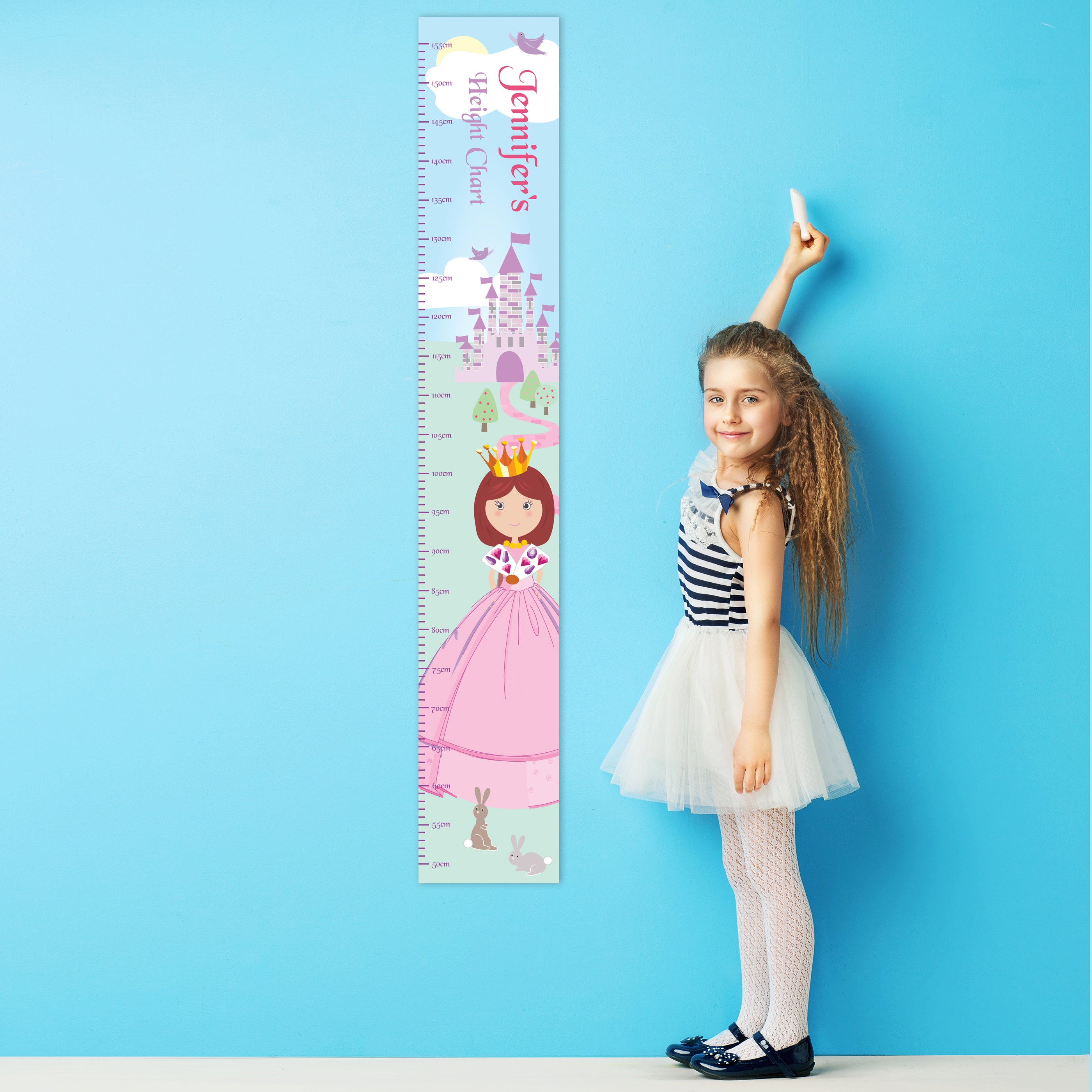 Personalised Fairy Tale Princess Height Chart - gift & personalise