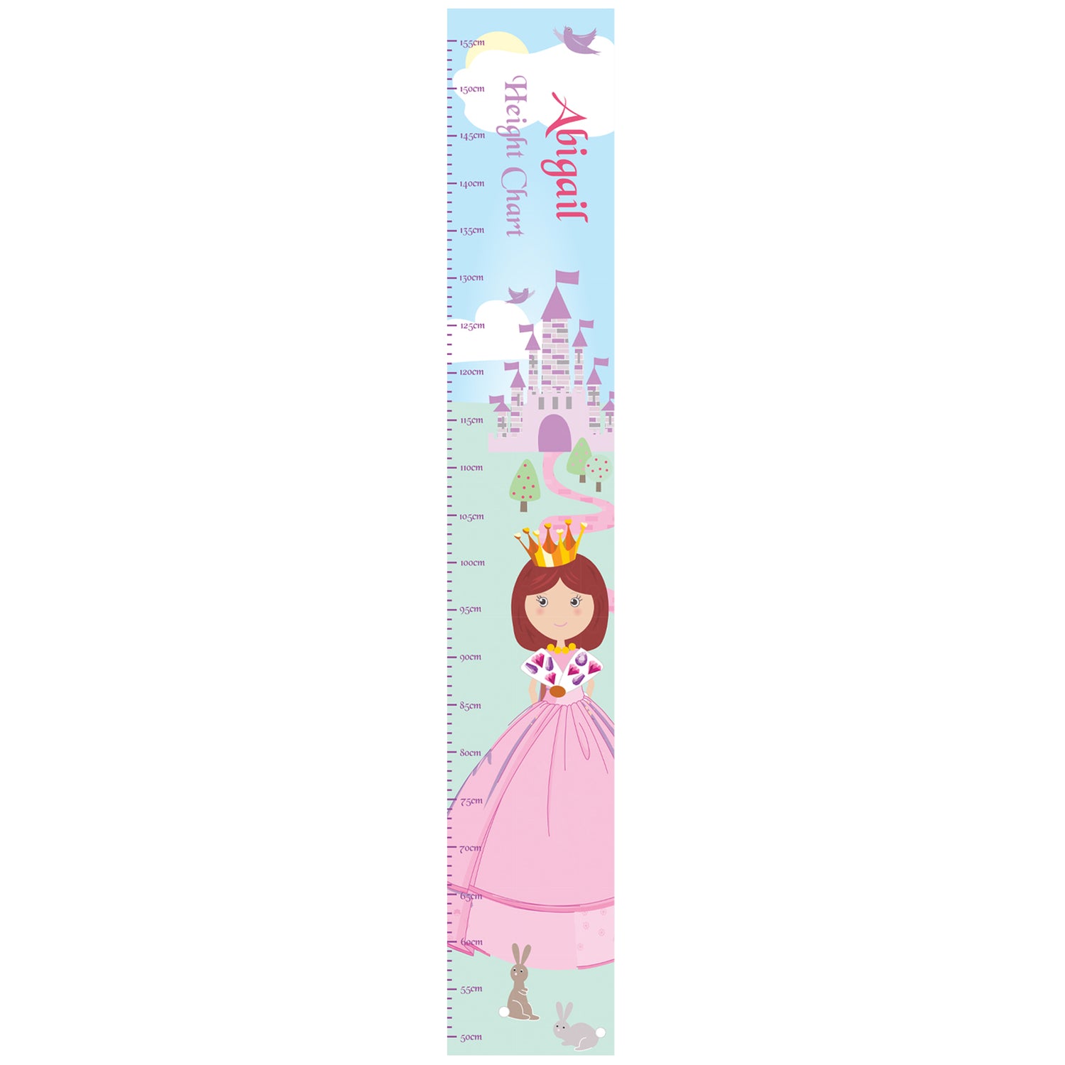 Personalised Fairy Tale Princess Height Chart - gift & personalise