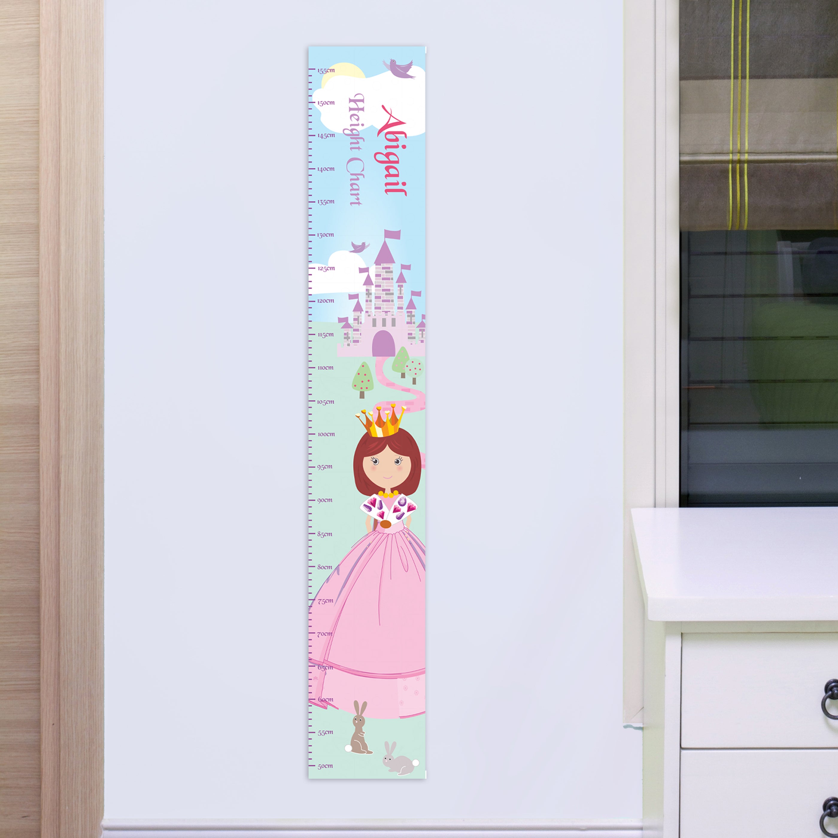 Personalised Fairy Tale Princess Height Chart - gift & personalise