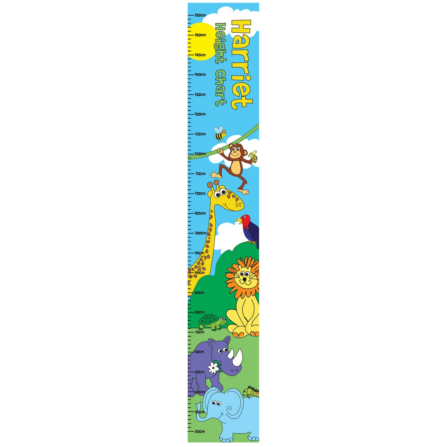 Personalised Zoo Height Chart - gift & personalise