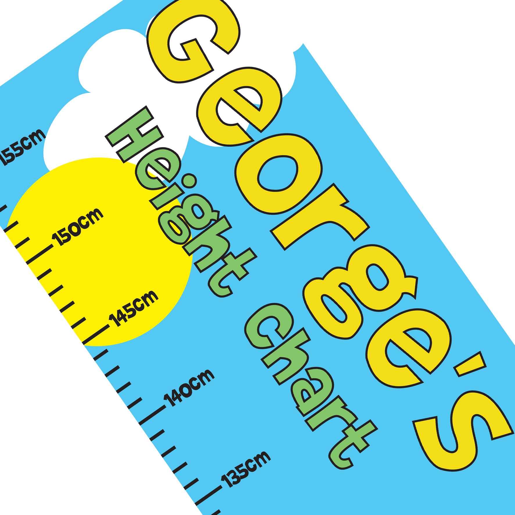 Personalised Zoo Height Chart - gift & personalise