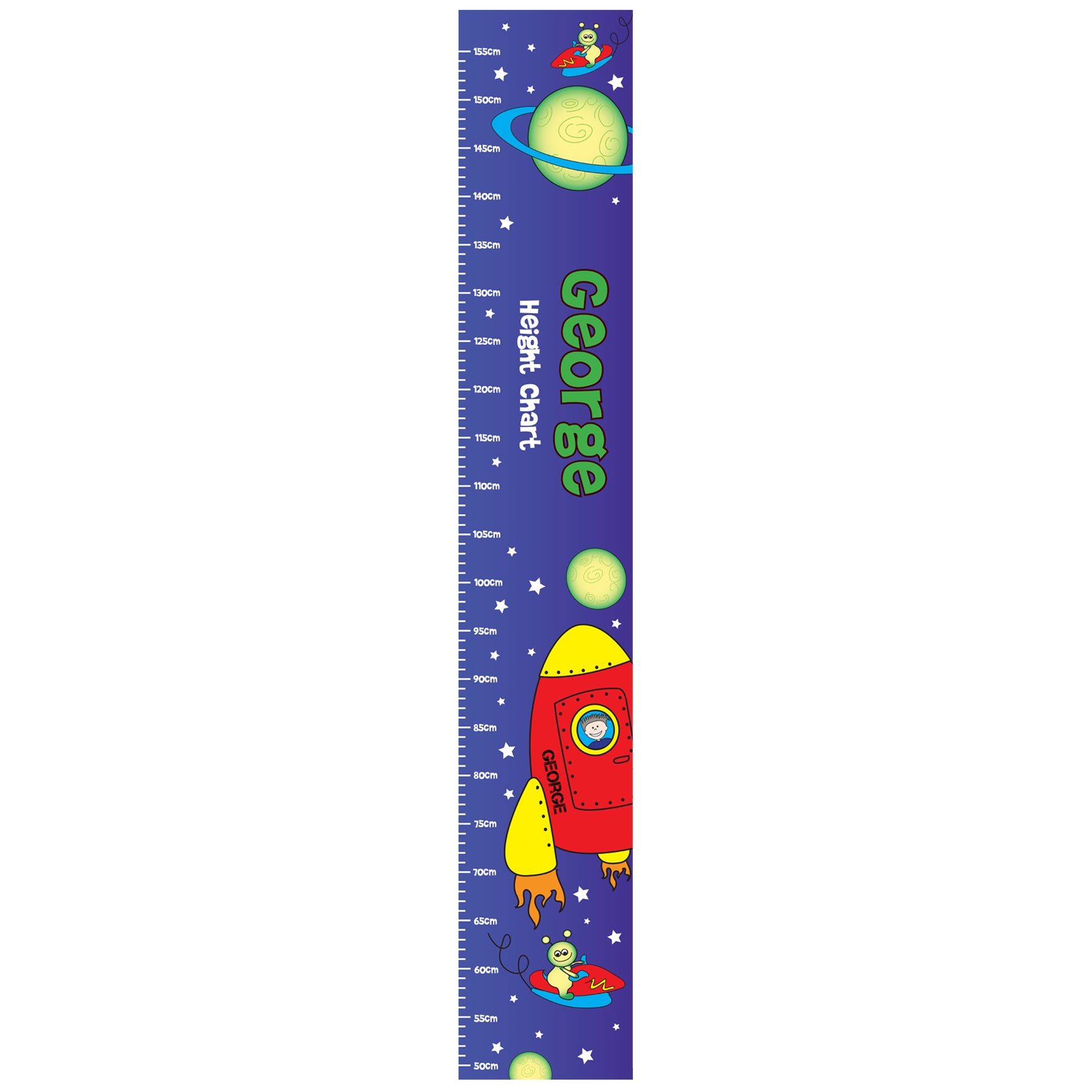 Personalised Space Height Chart - gift & personalise