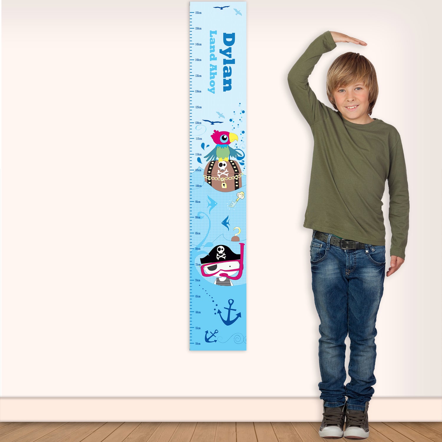 Personalised Pirate Height Chart - gift & personalise