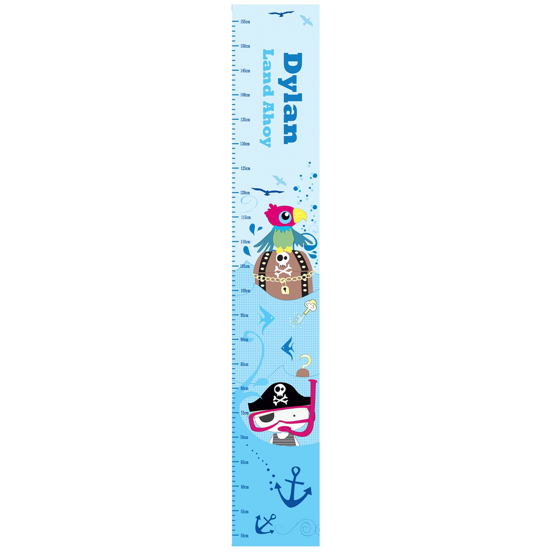 Personalised Pirate Height Chart - gift & personalise