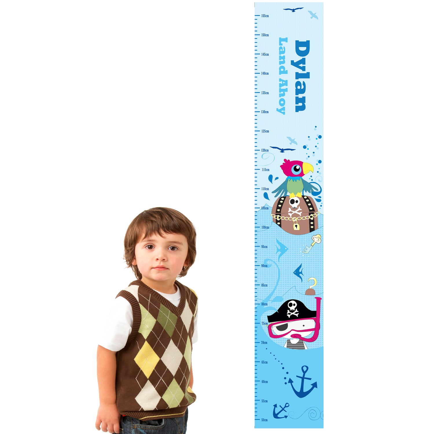 Personalised Pirate Height Chart - gift & personalise