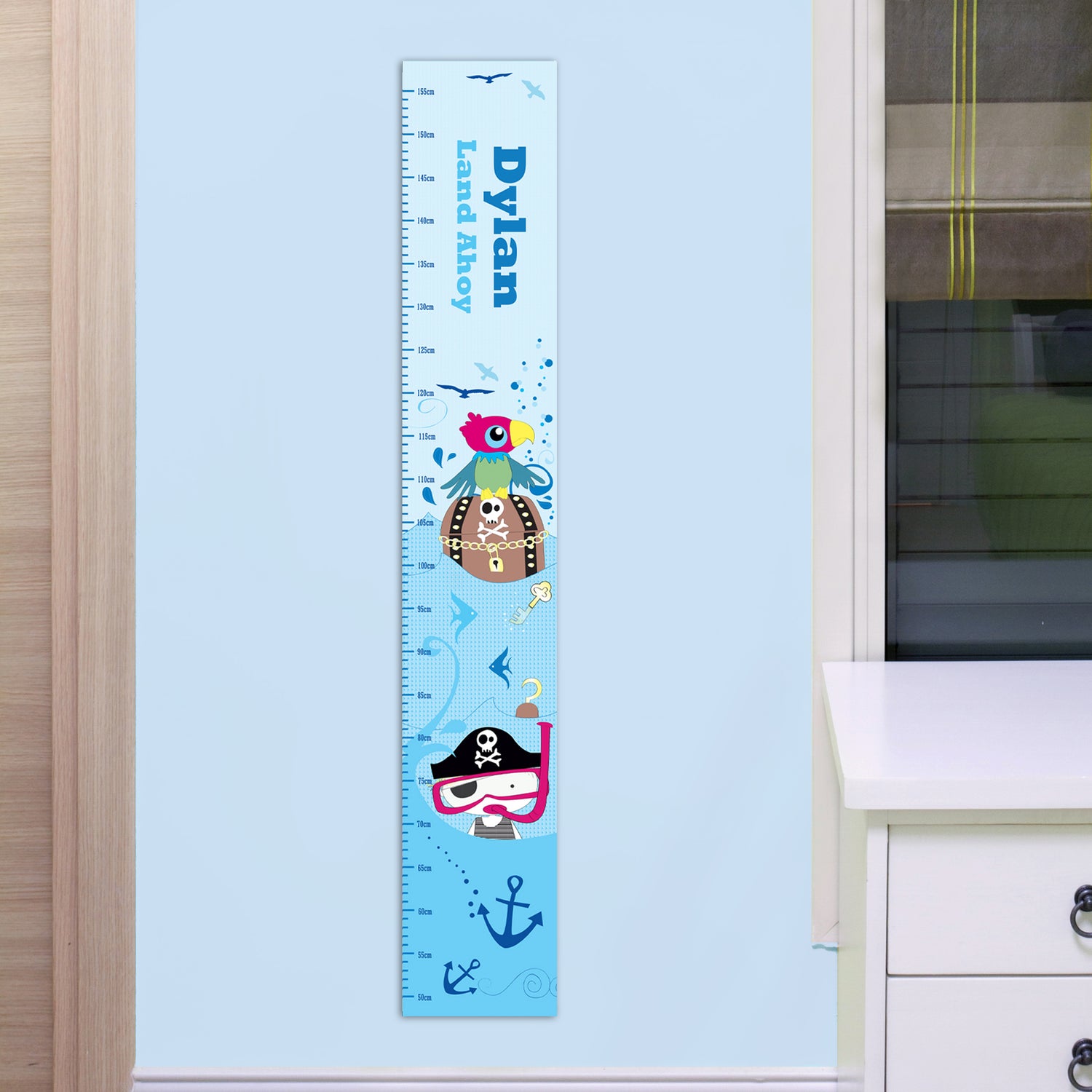 Personalised Pirate Height Chart - gift & personalise