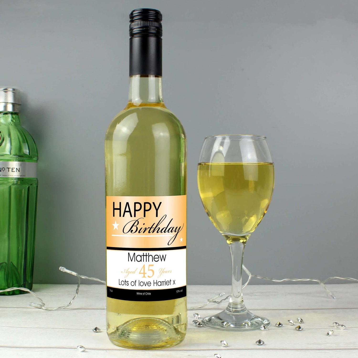 Personalised Happy Birthday White Wine - gift & personalise