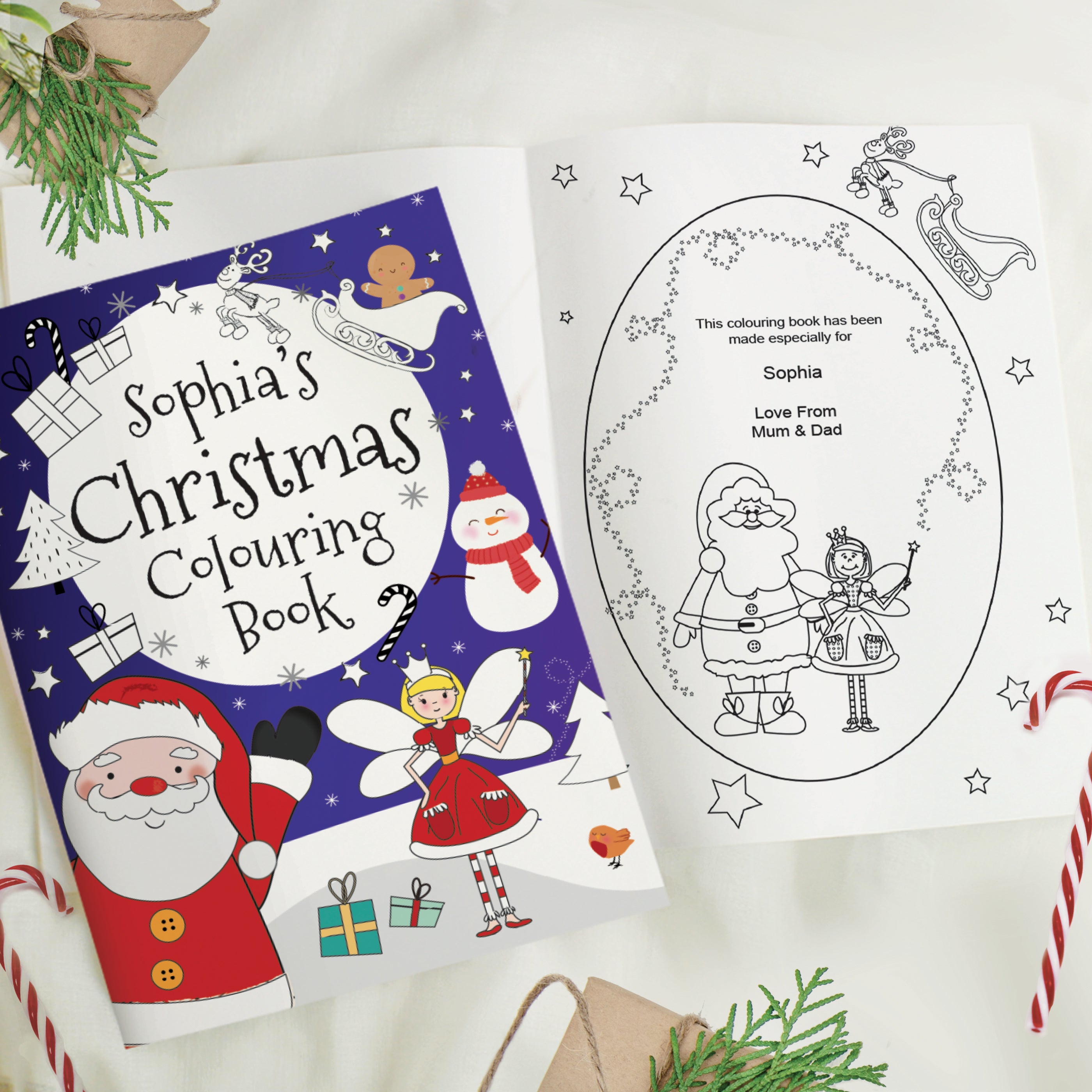 Personalised 'It's Christmas' Fairy Colouring Book - gift & personalise