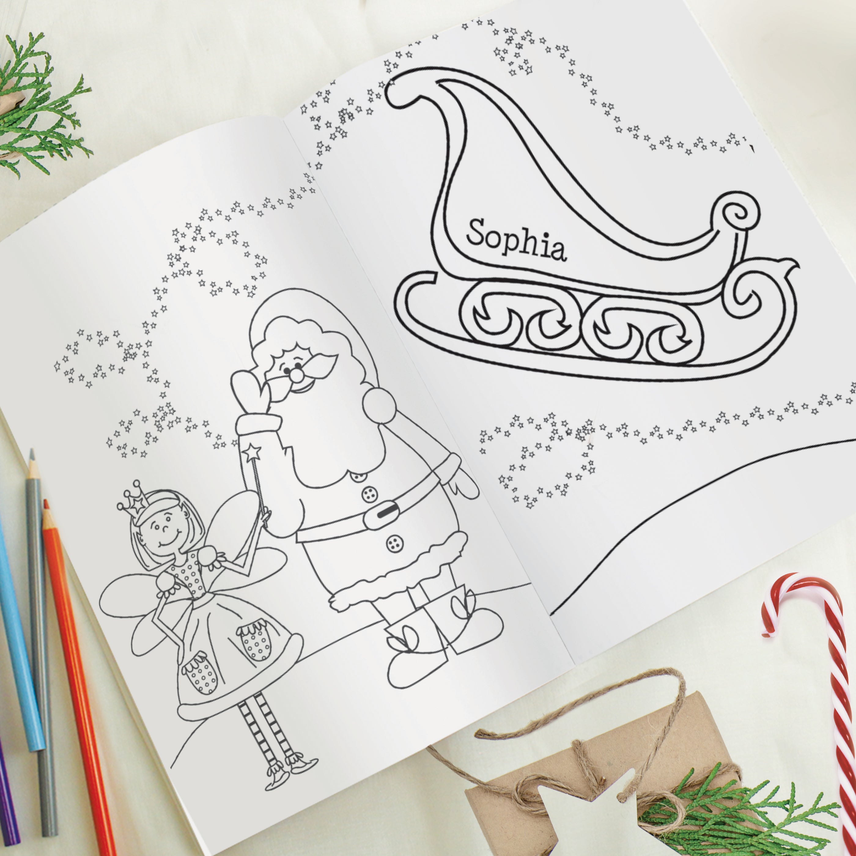 Personalised 'It's Christmas' Fairy Colouring Book - gift & personalise