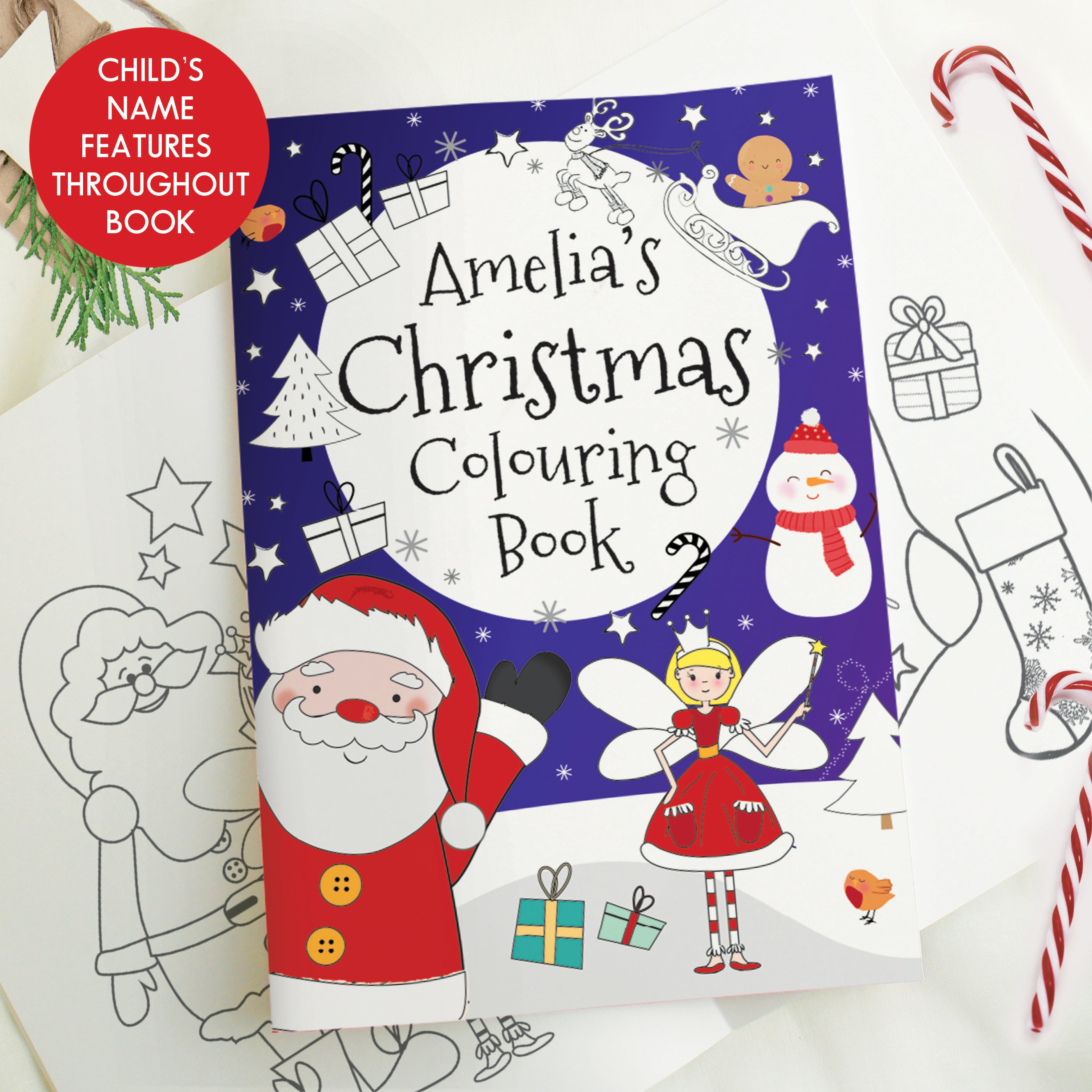 Personalised 'It's Christmas' Fairy Colouring Book - gift & personalise