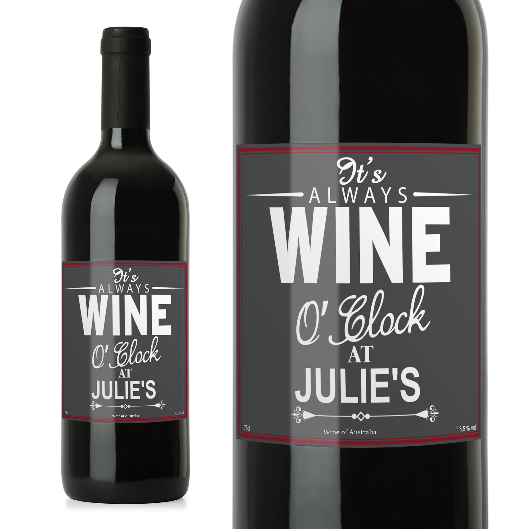 Personalised Wine O'Clock Red Wine - gift & personalise