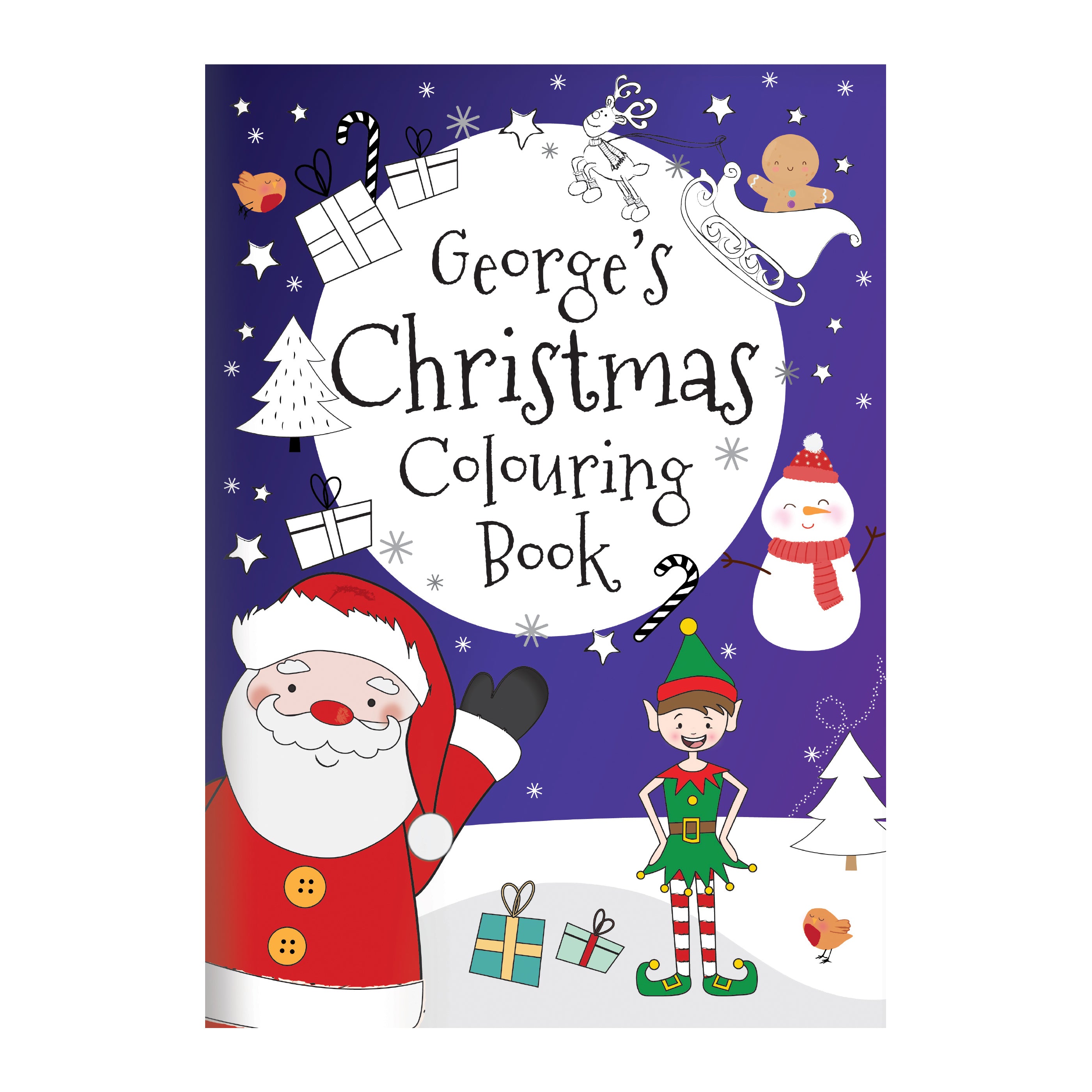 Personalised Its Christmas Elf Colouring Book - gift & personalise