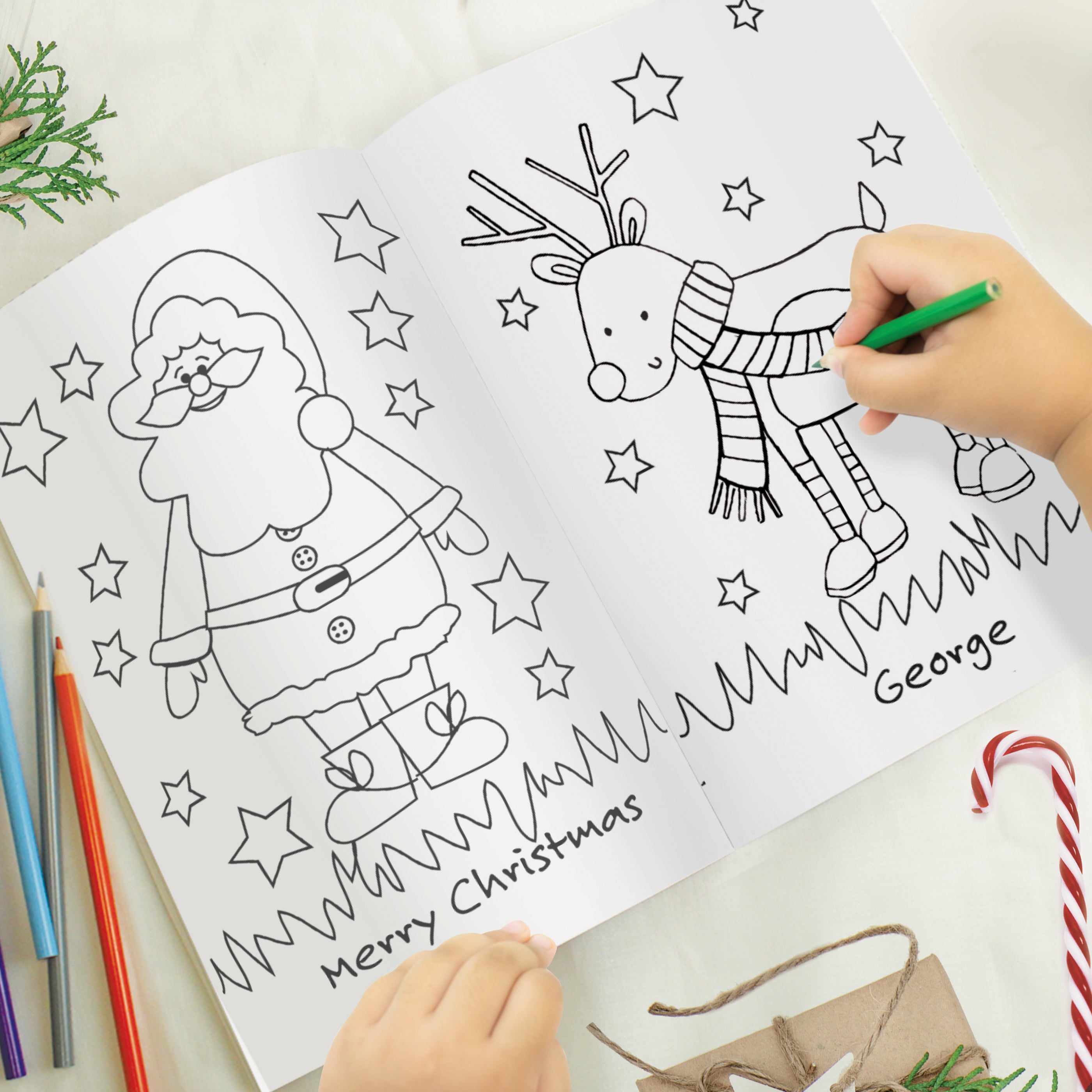 Personalised Its Christmas Elf Colouring Book - gift & personalise