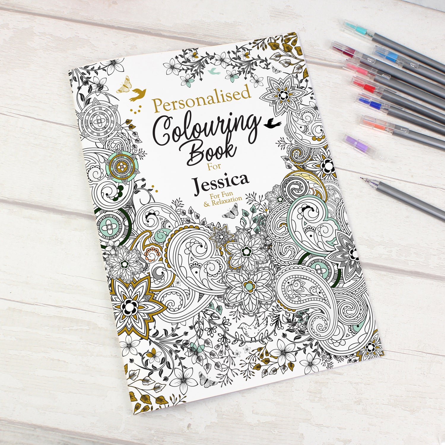 Personalised Botanical Colouring Book - gift & personalise