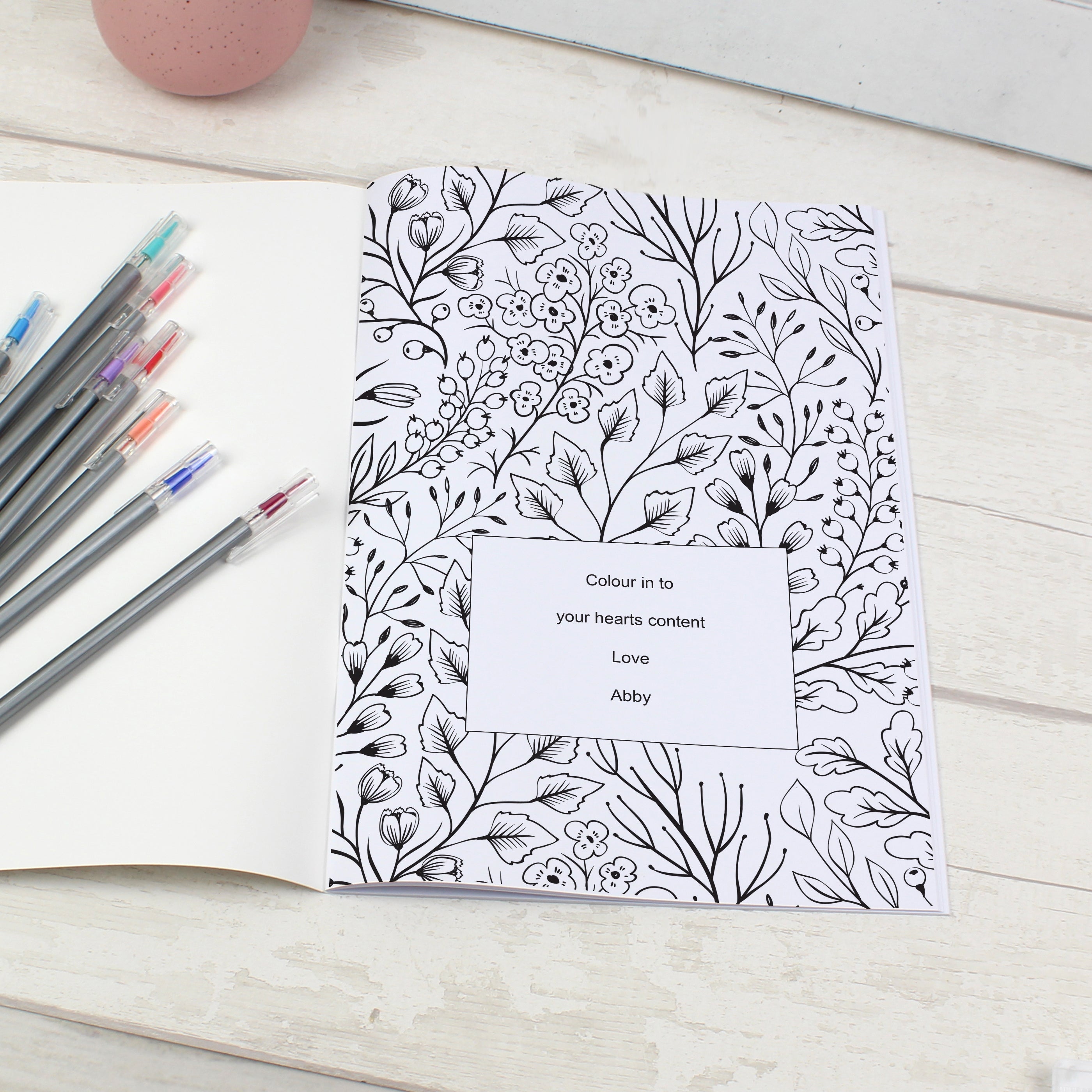 Personalised Botanical Colouring Book - gift & personalise