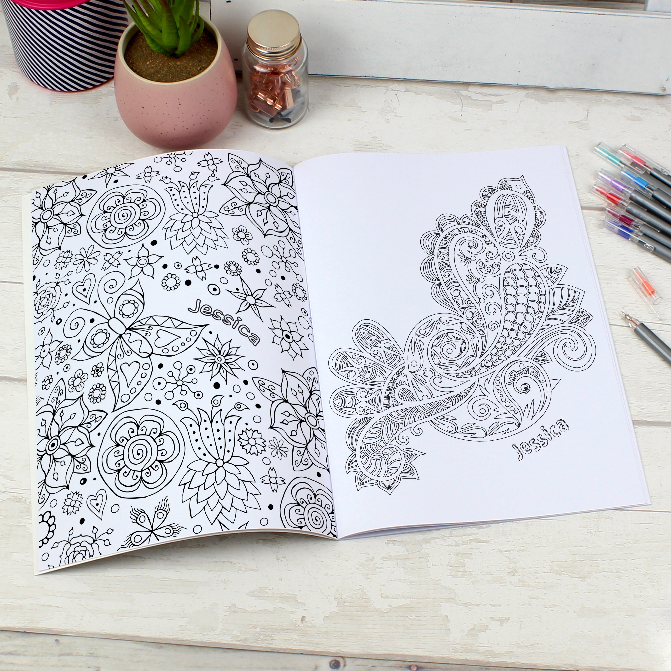 Personalised Botanical Colouring Book - gift & personalise