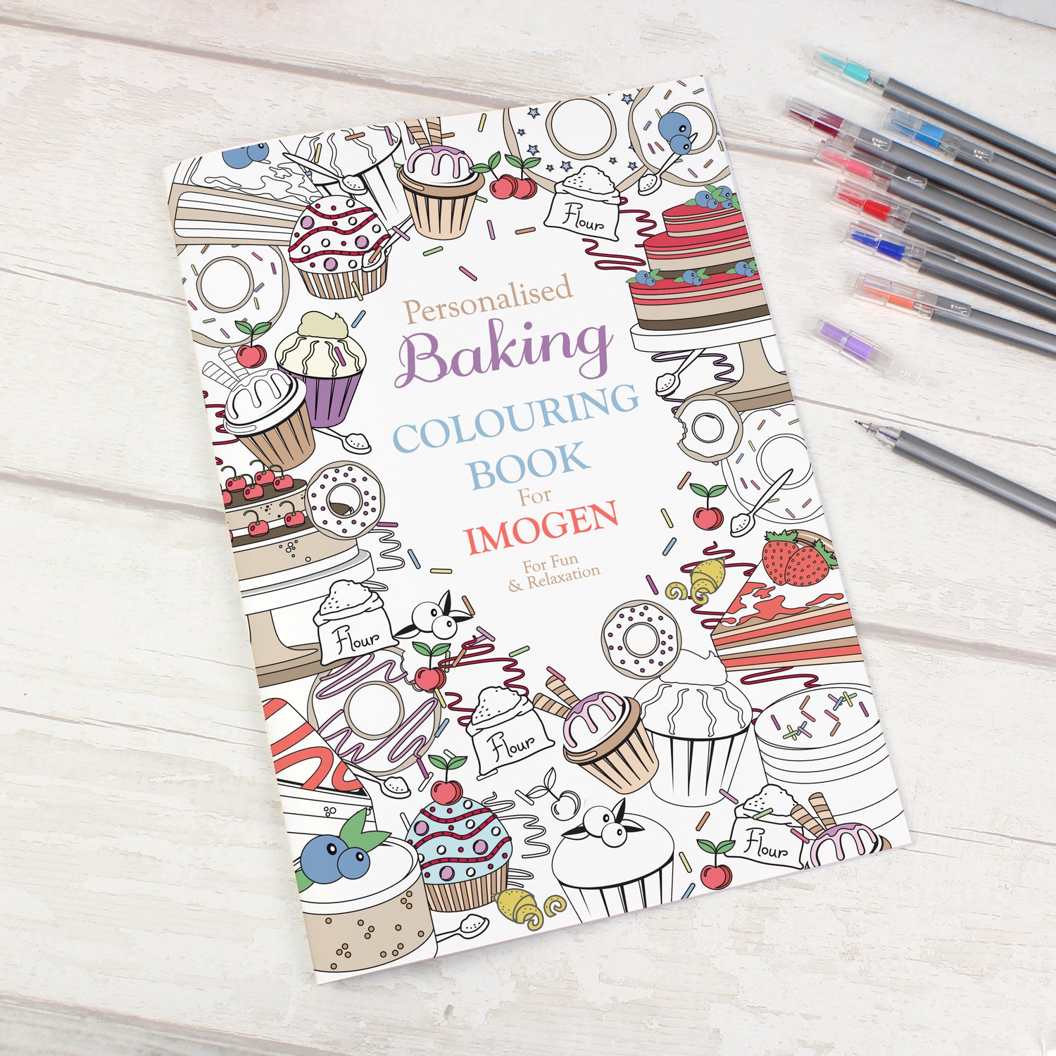 Personalised Baking Colouring Book - gift & personalise