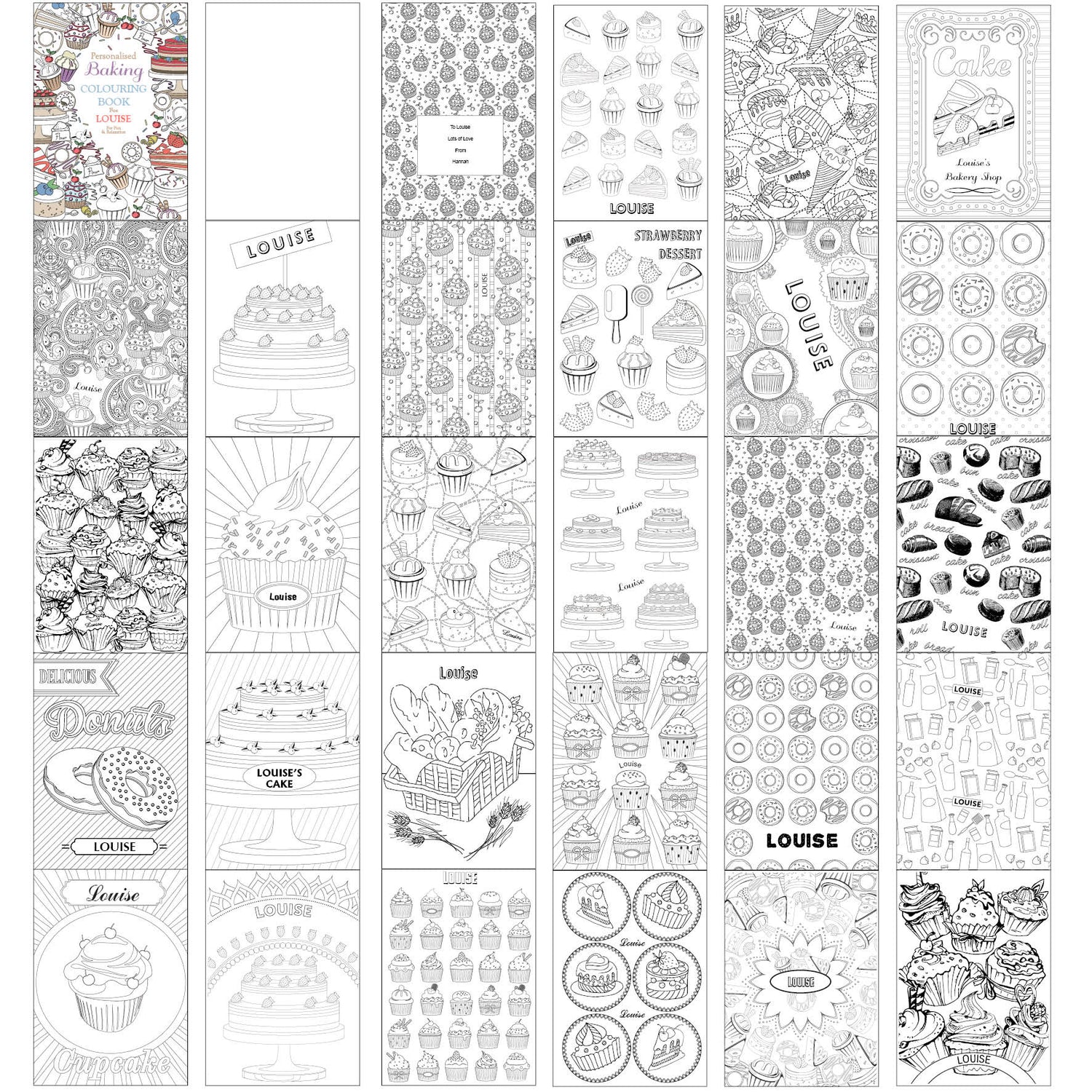 Personalised Baking Colouring Book - gift & personalise