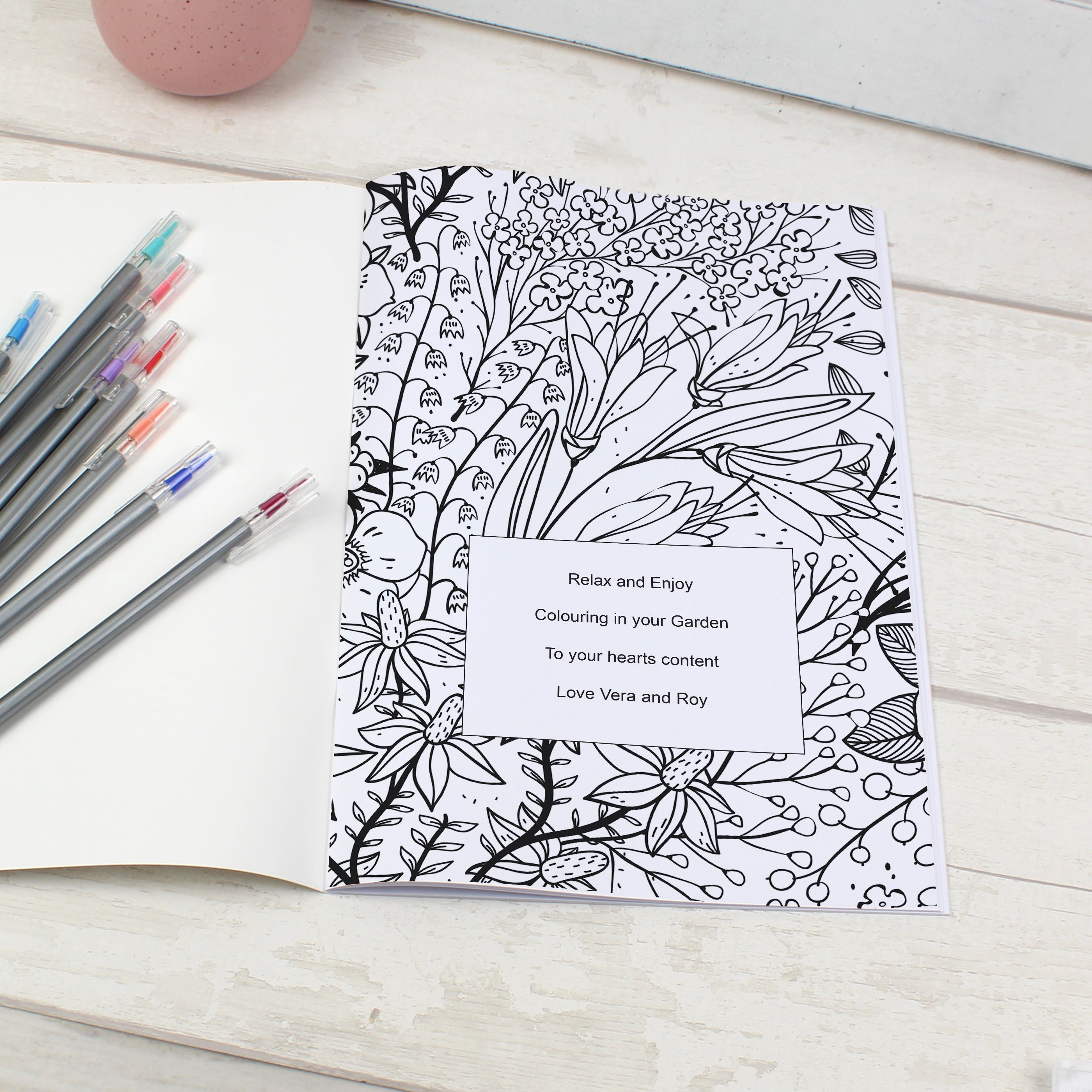 Personalised Gardening Colouring Book - gift & personalise