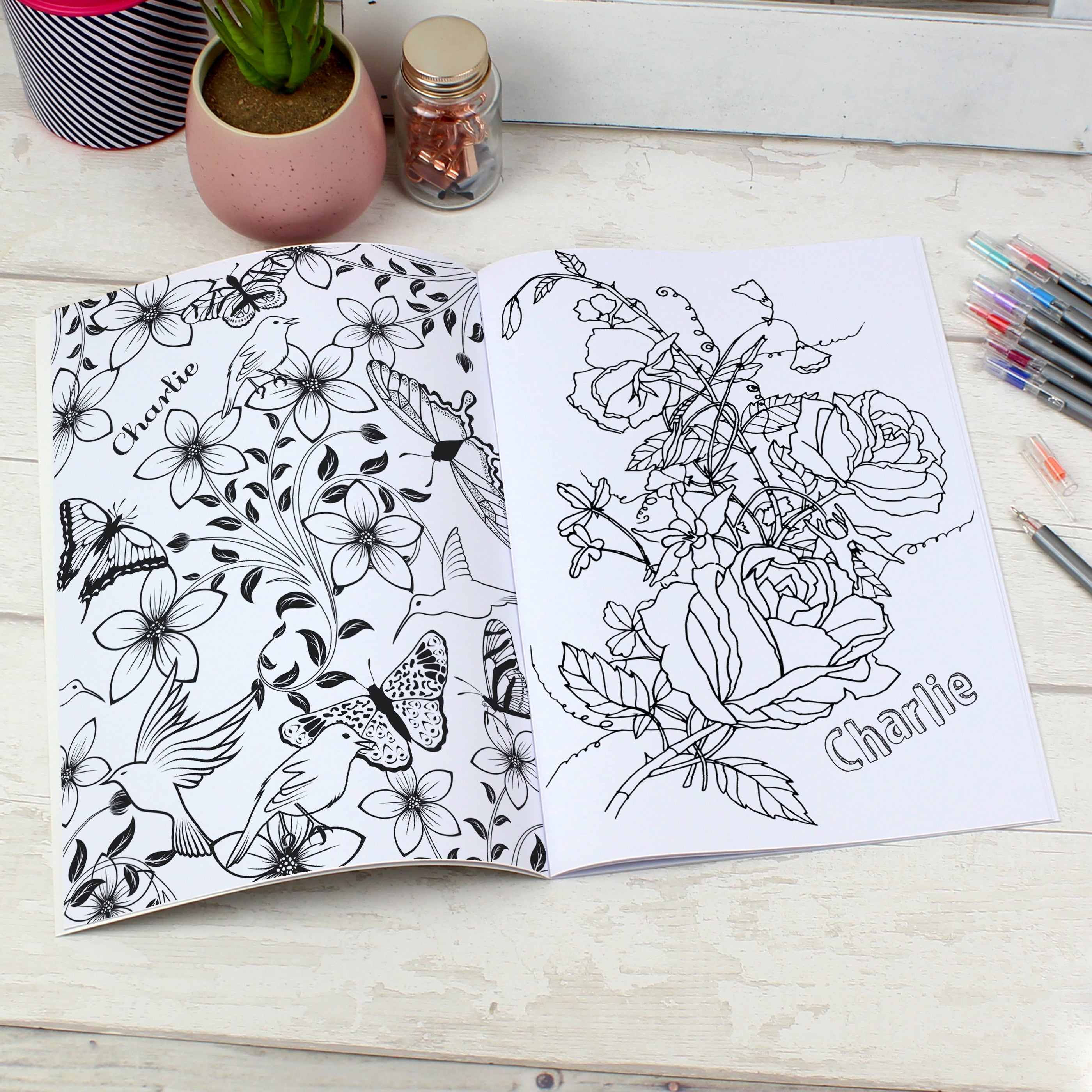 Personalised Gardening Colouring Book - gift & personalise