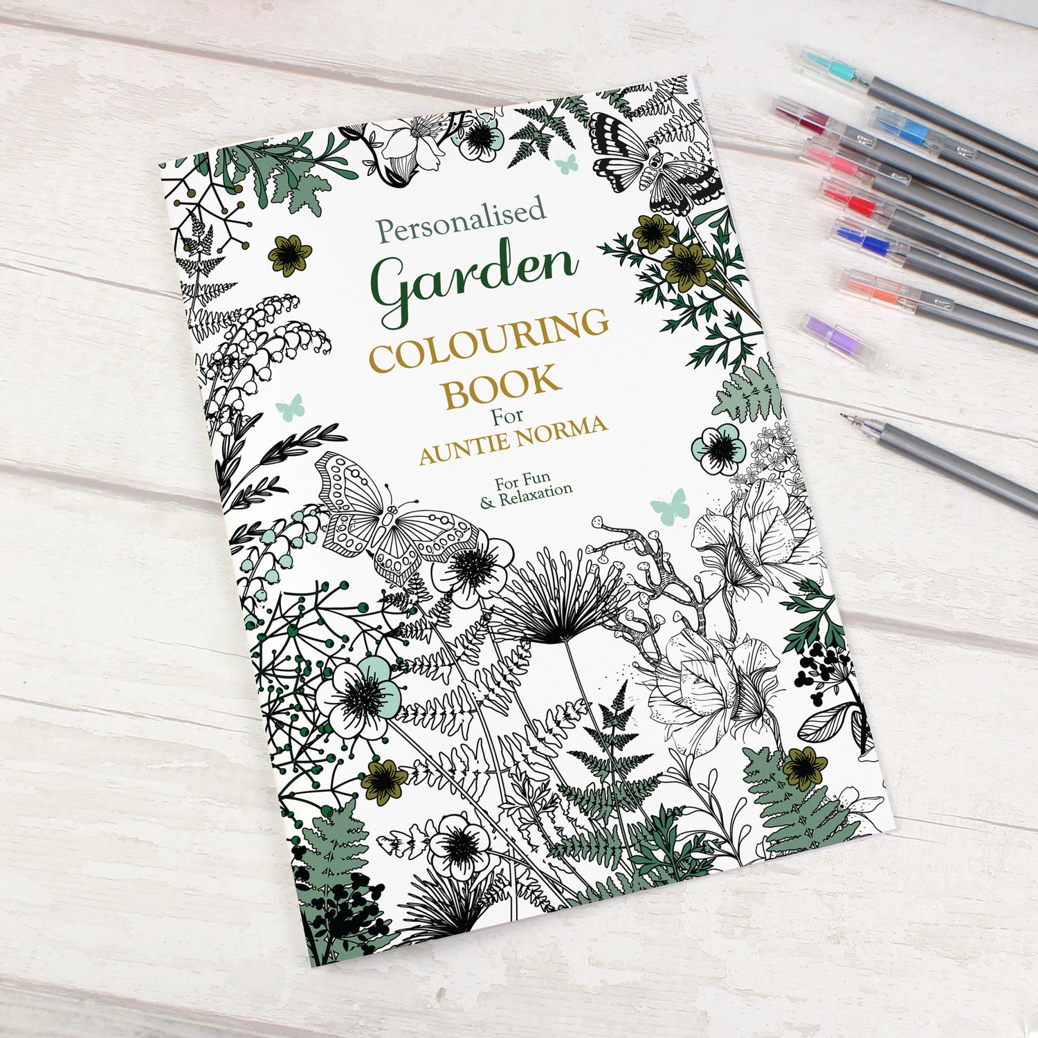 Personalised Gardening Colouring Book - gift & personalise