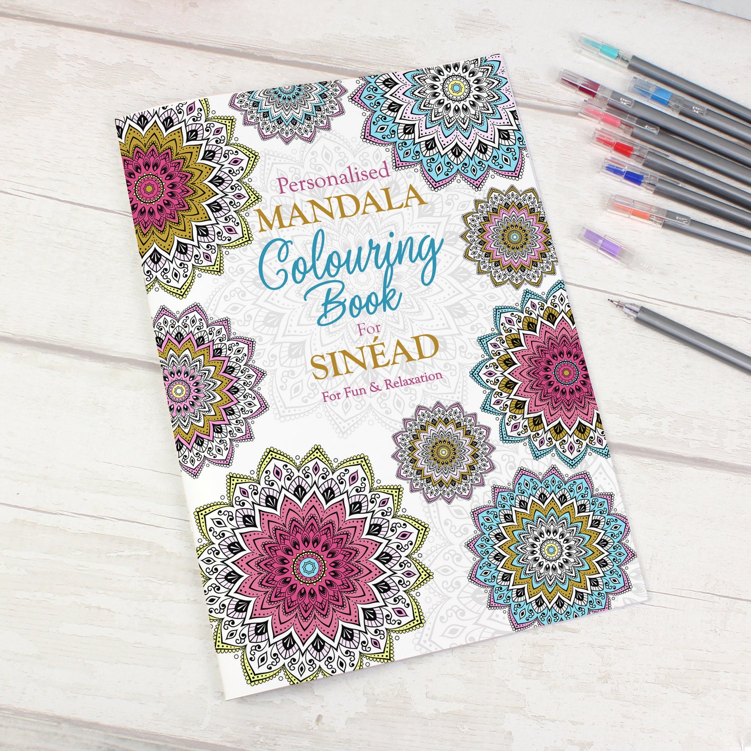 Personalised Mandala Colouring Book - gift & personalise