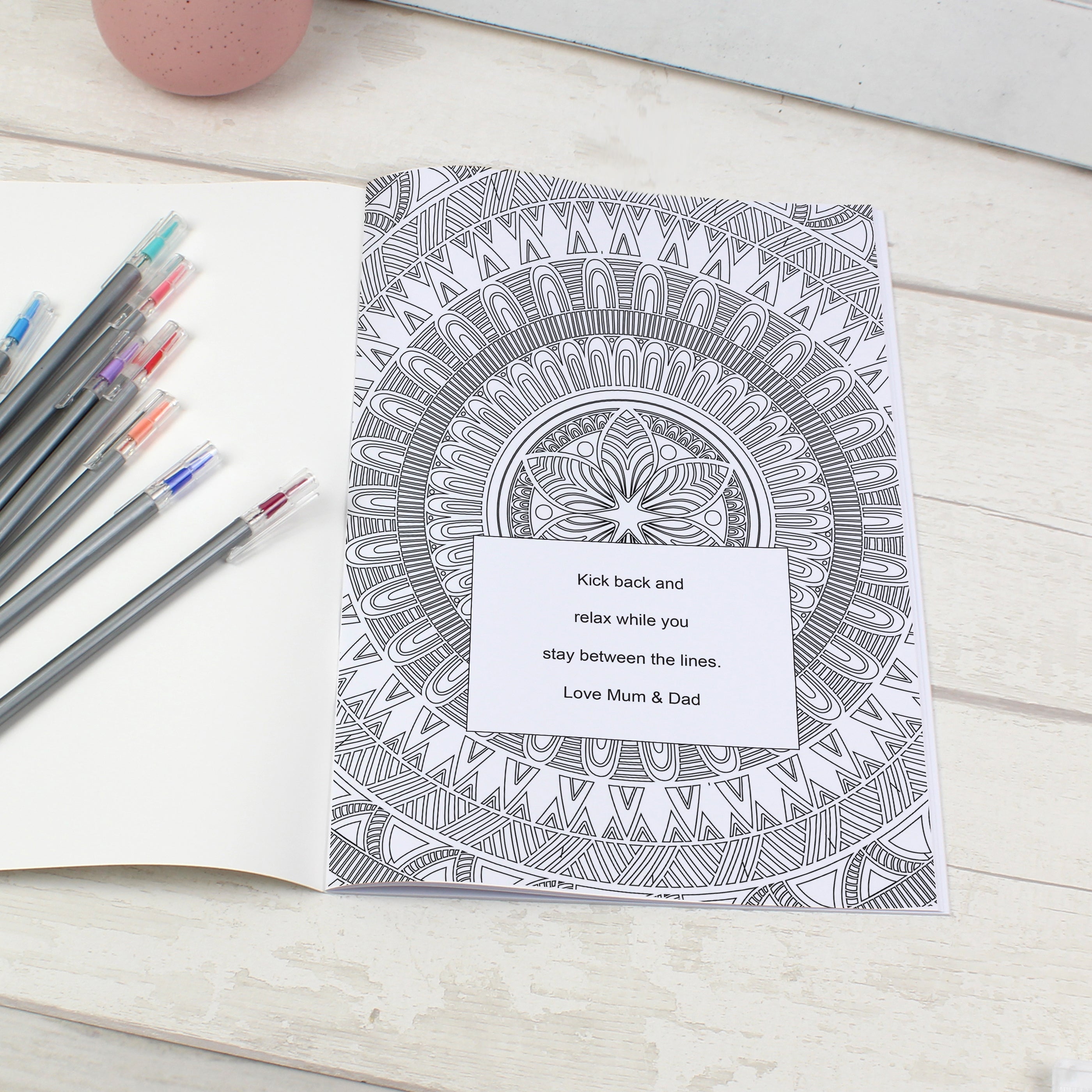 Personalised Mandala Colouring Book - gift & personalise