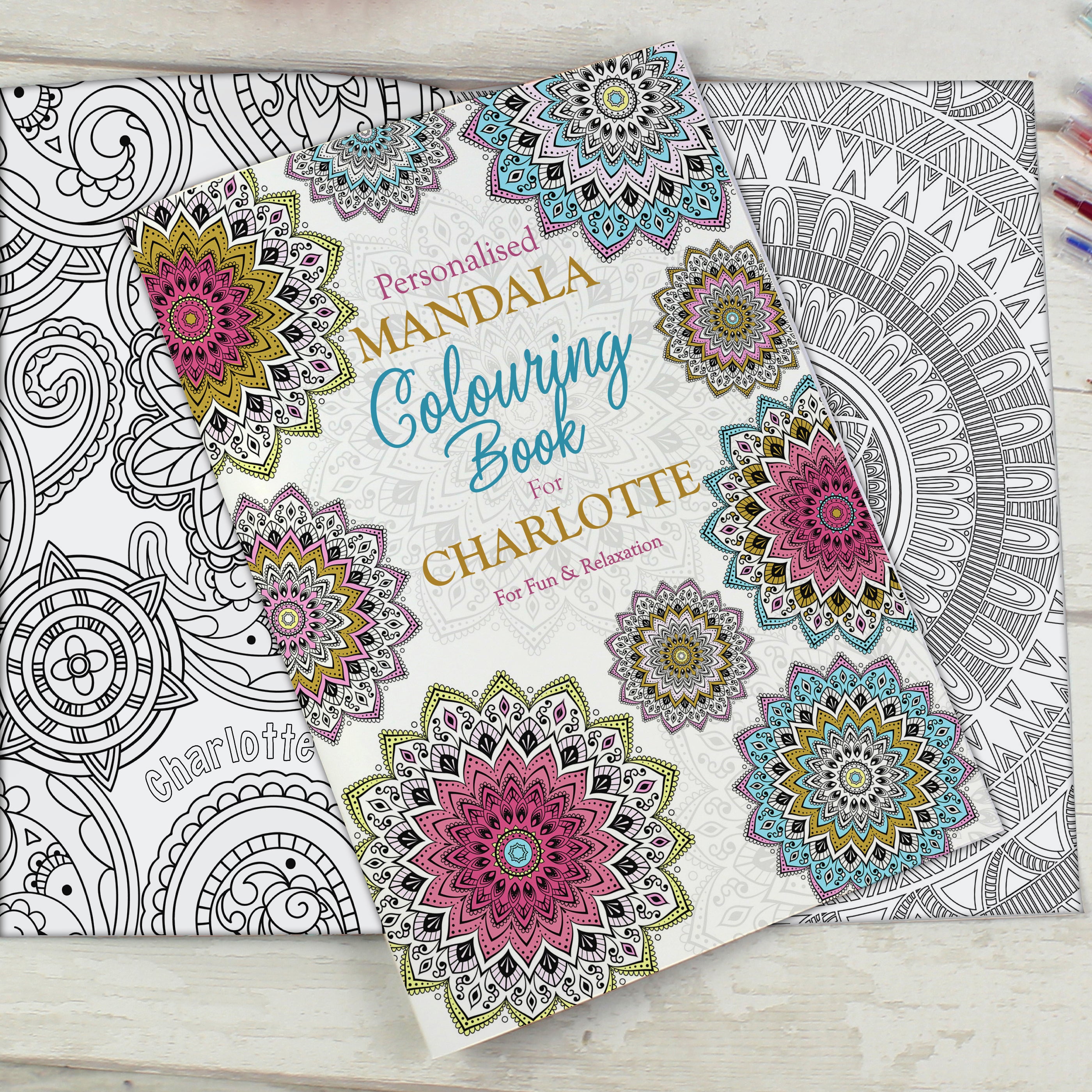 Personalised Mandala Colouring Book - gift & personalise