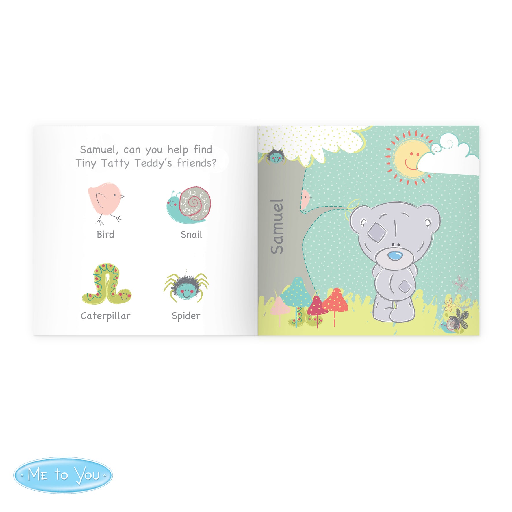 Personalised Tiny Tatty Teddy Learning Adventure Book - gift & personalise