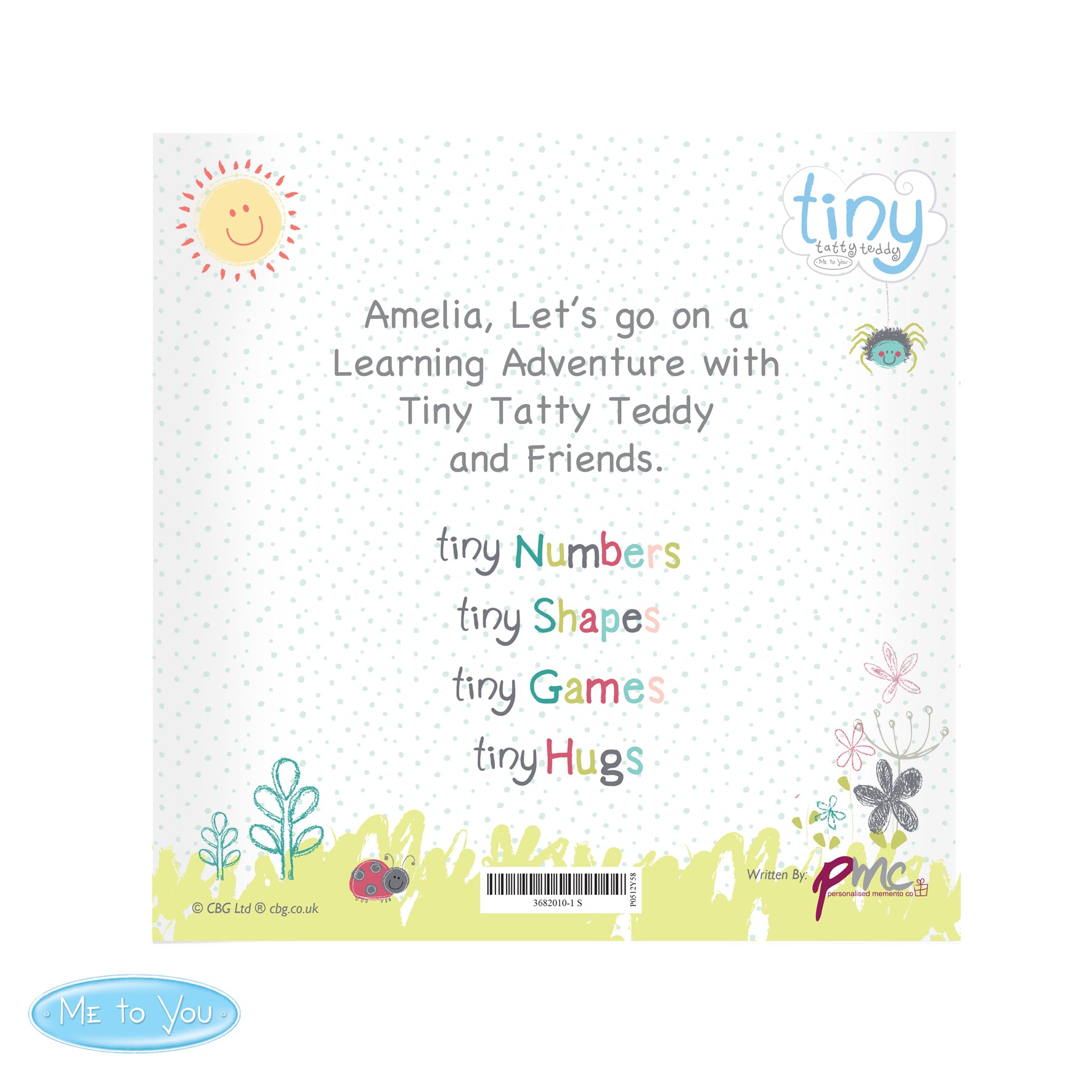 Personalised Tiny Tatty Teddy Learning Adventure Book - gift & personalise