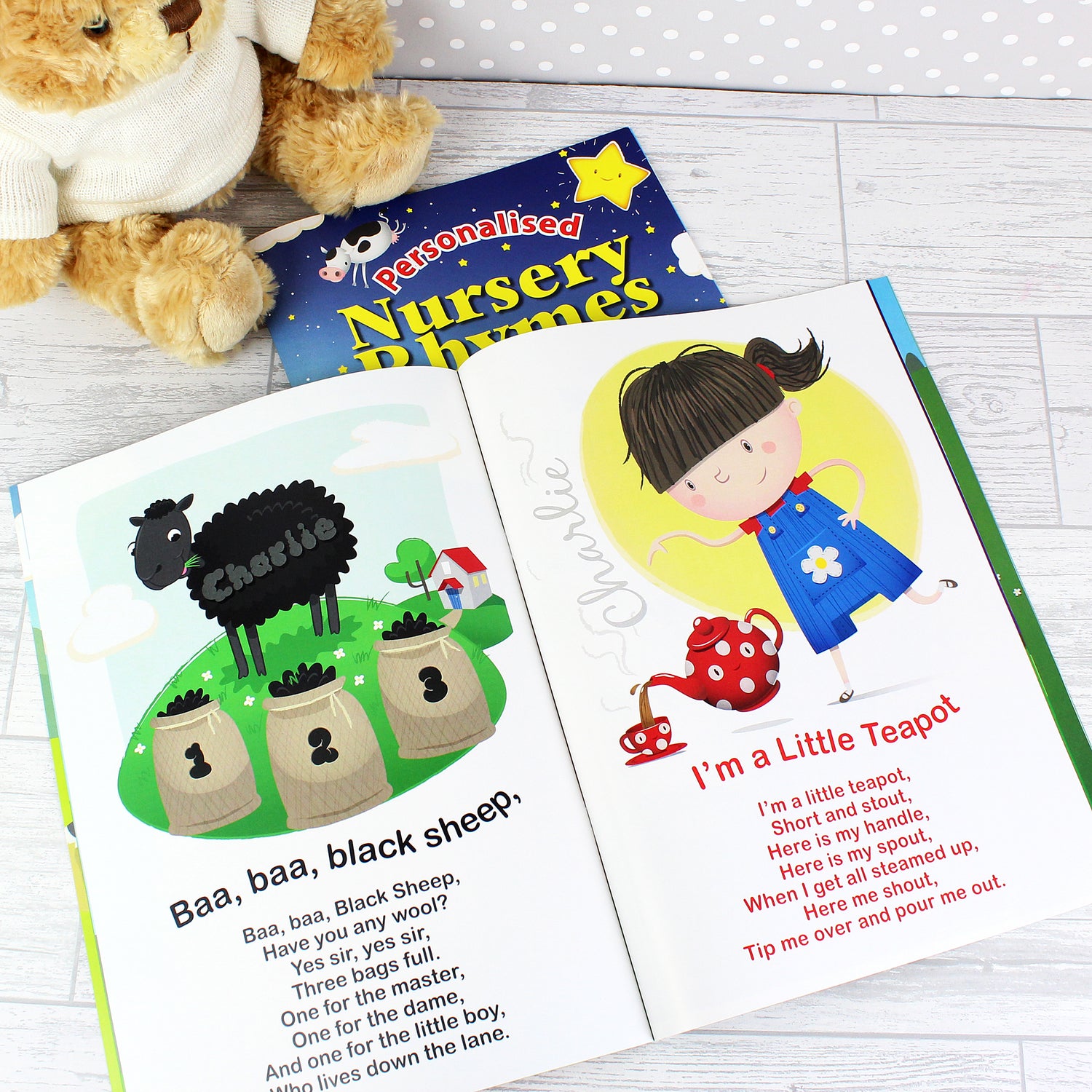 Personalised Nursery Rhyme Book - gift & personalise