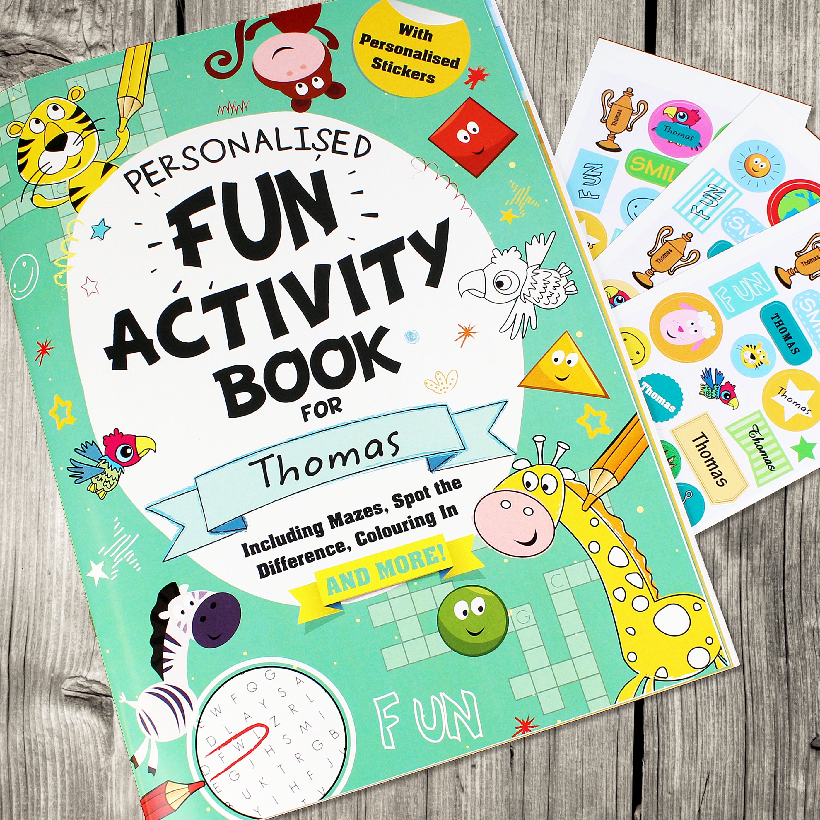 Personalised Activity Book with Stickers - gift & personalise