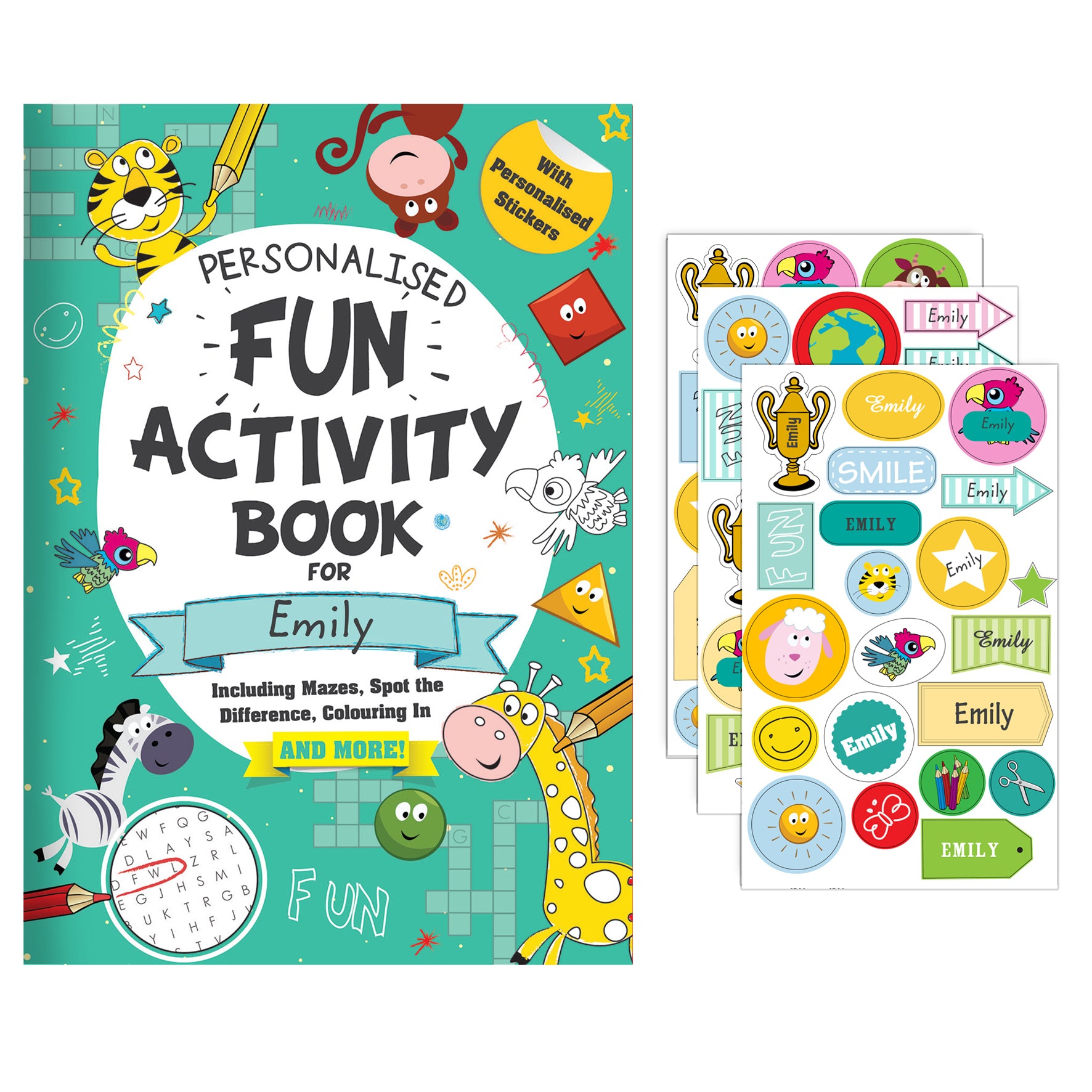 Personalised Activity Book with Stickers - gift & personalise