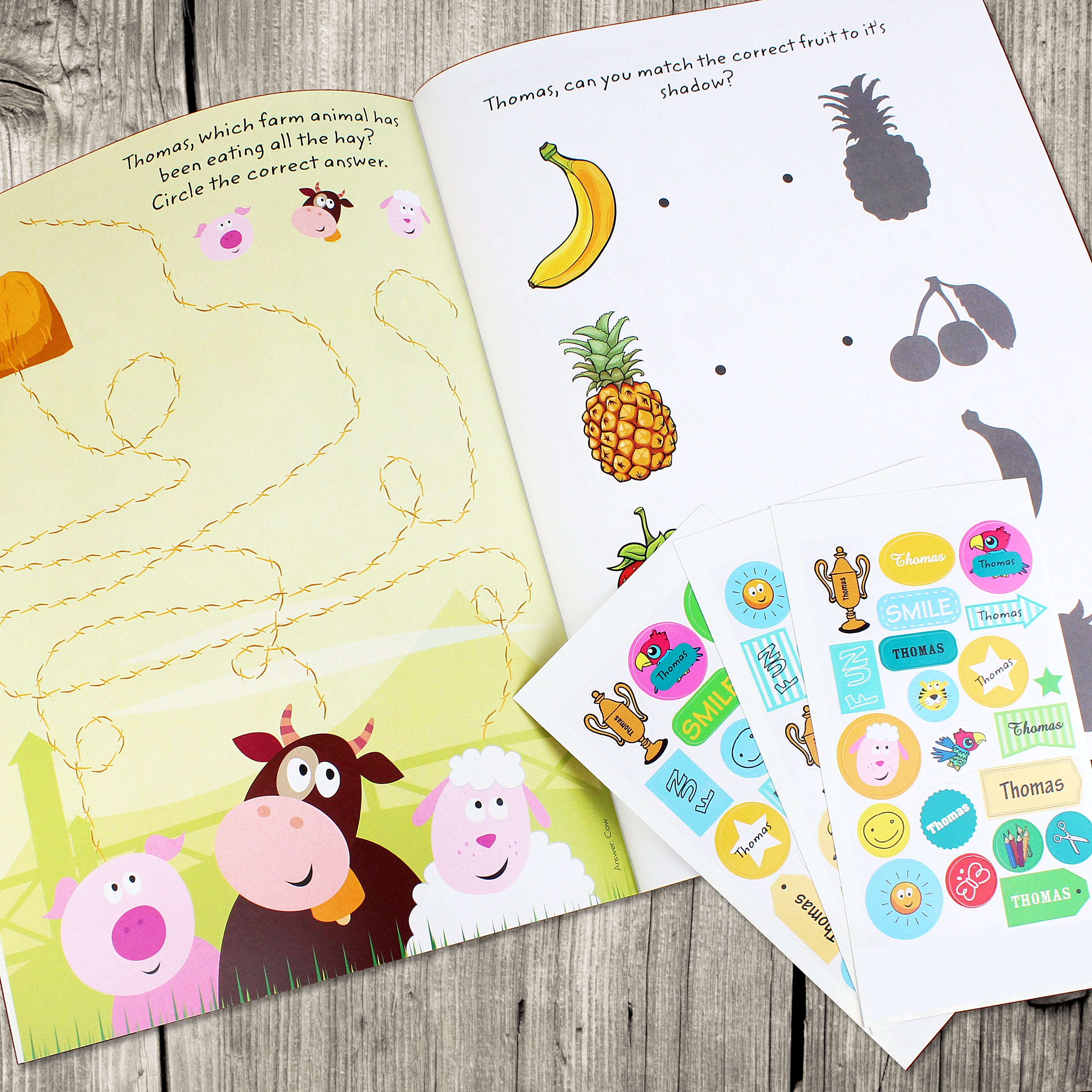 Personalised Activity Book with Stickers - gift & personalise